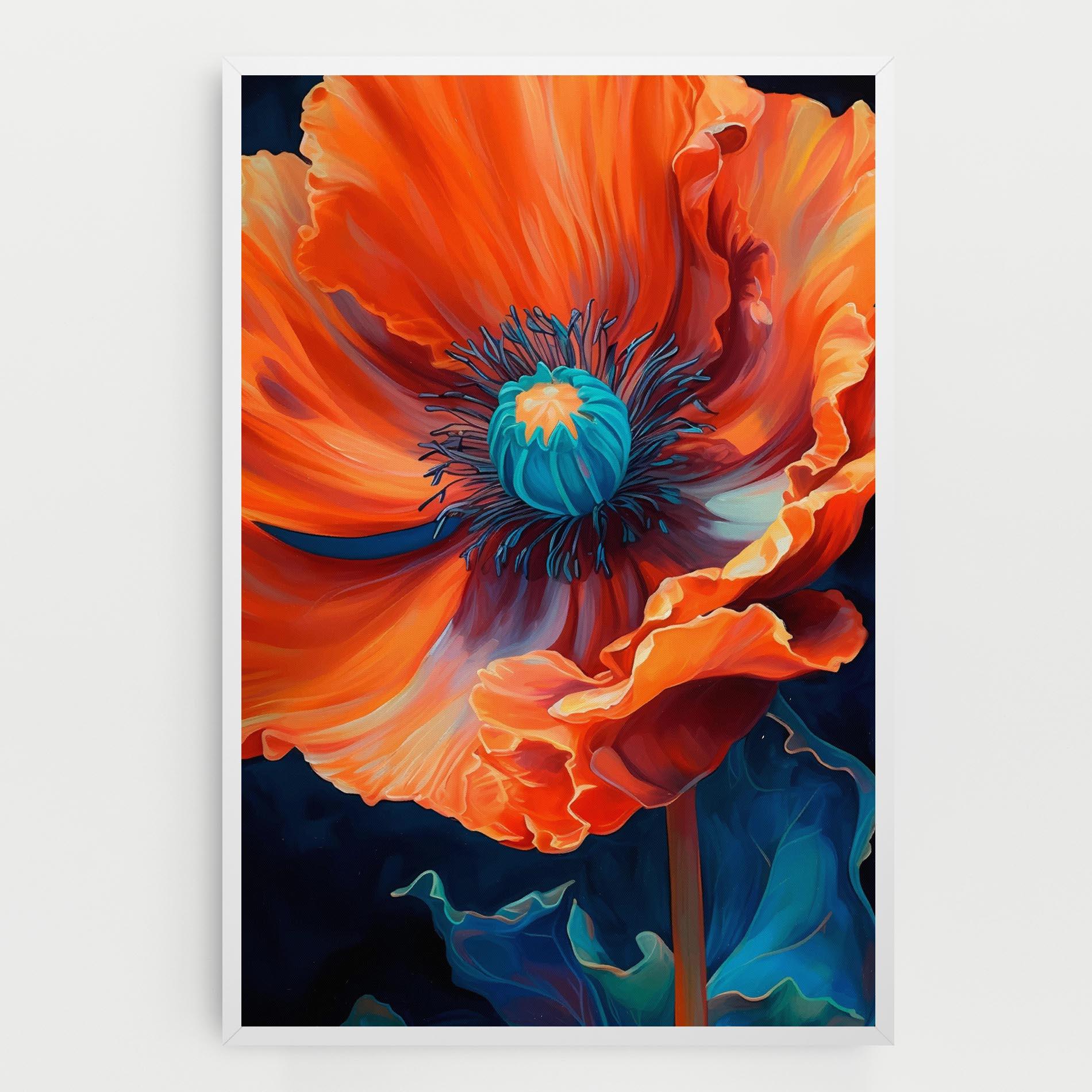 Obraz na Płótnie Orange Blue Poppy mockup 0