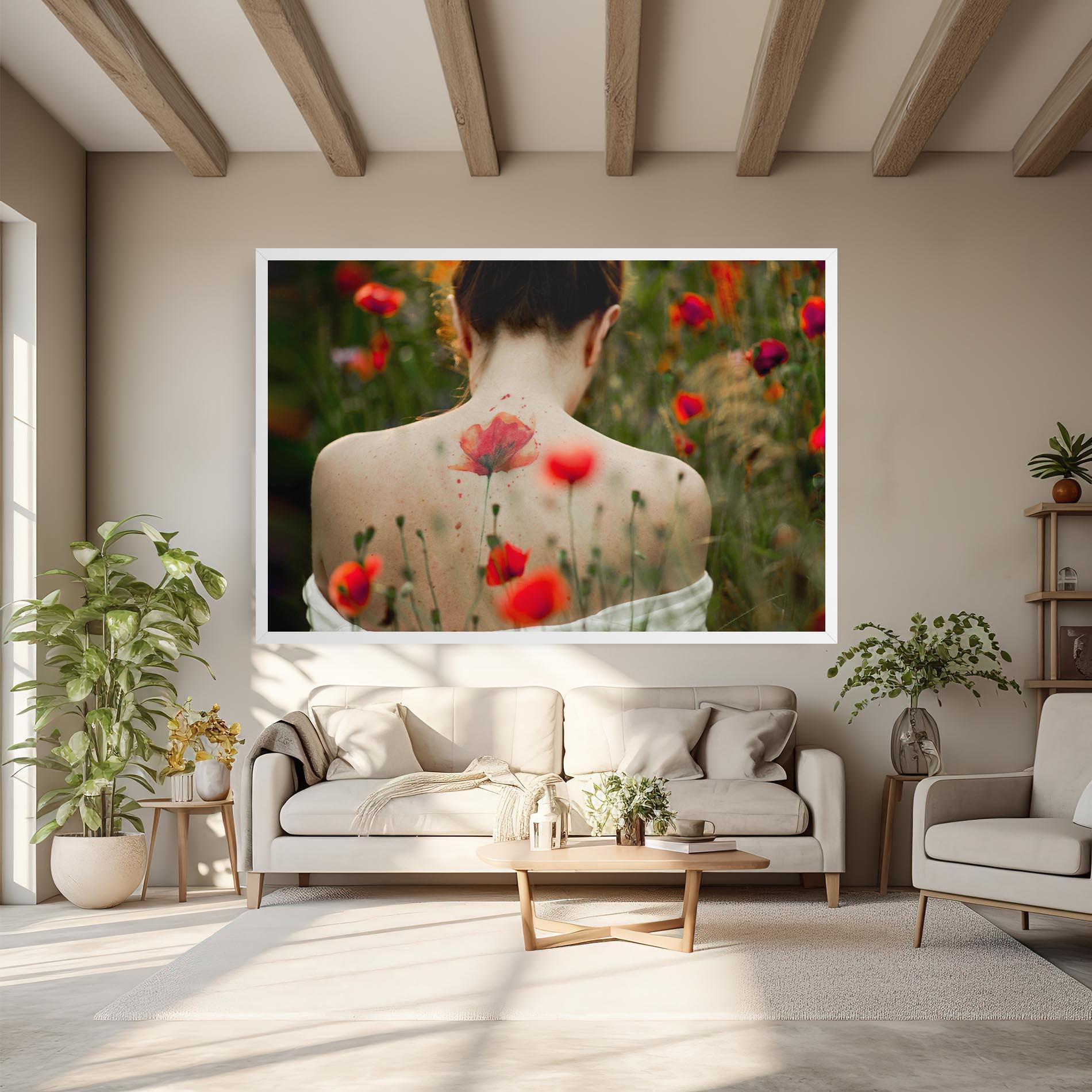 Obraz na Płótnie Poppy Tattoo mockup 6