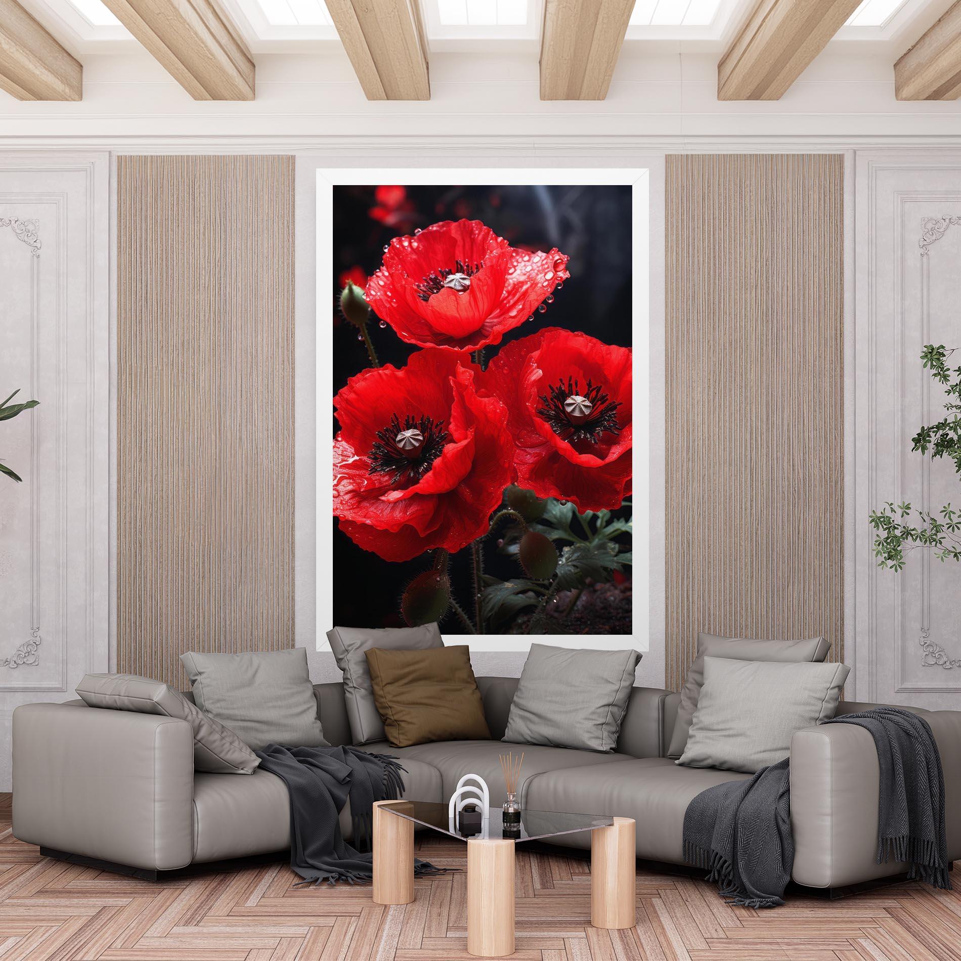 Obraz na Płótnie Red Poppy mockup 6