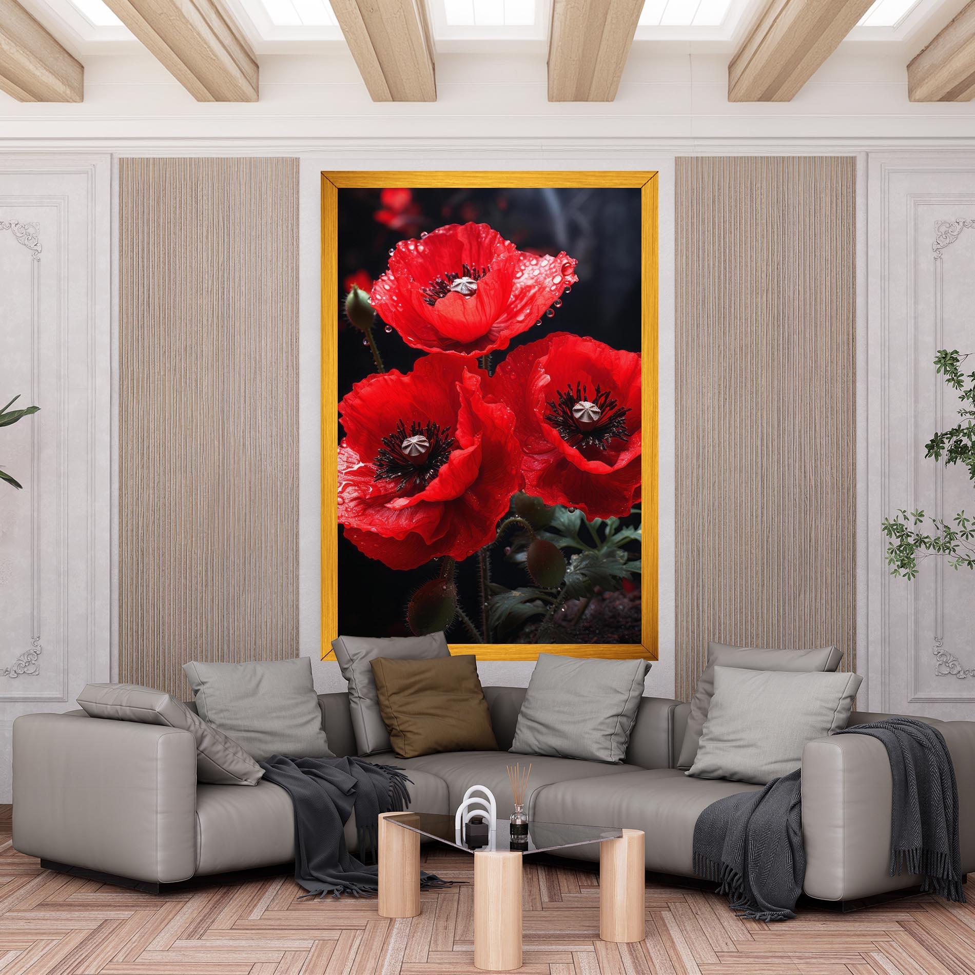 Obraz na Płótnie Red Poppy mockup 6