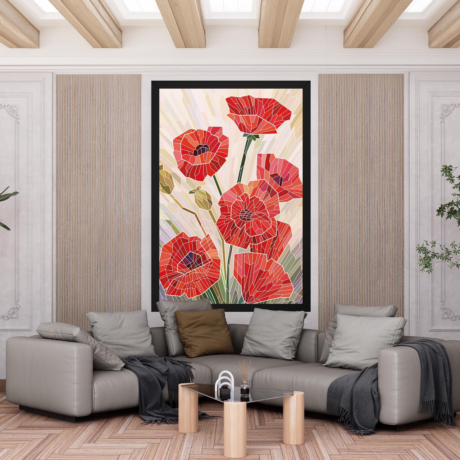 Obraz na Płótnie Poppy Glass mockup 6