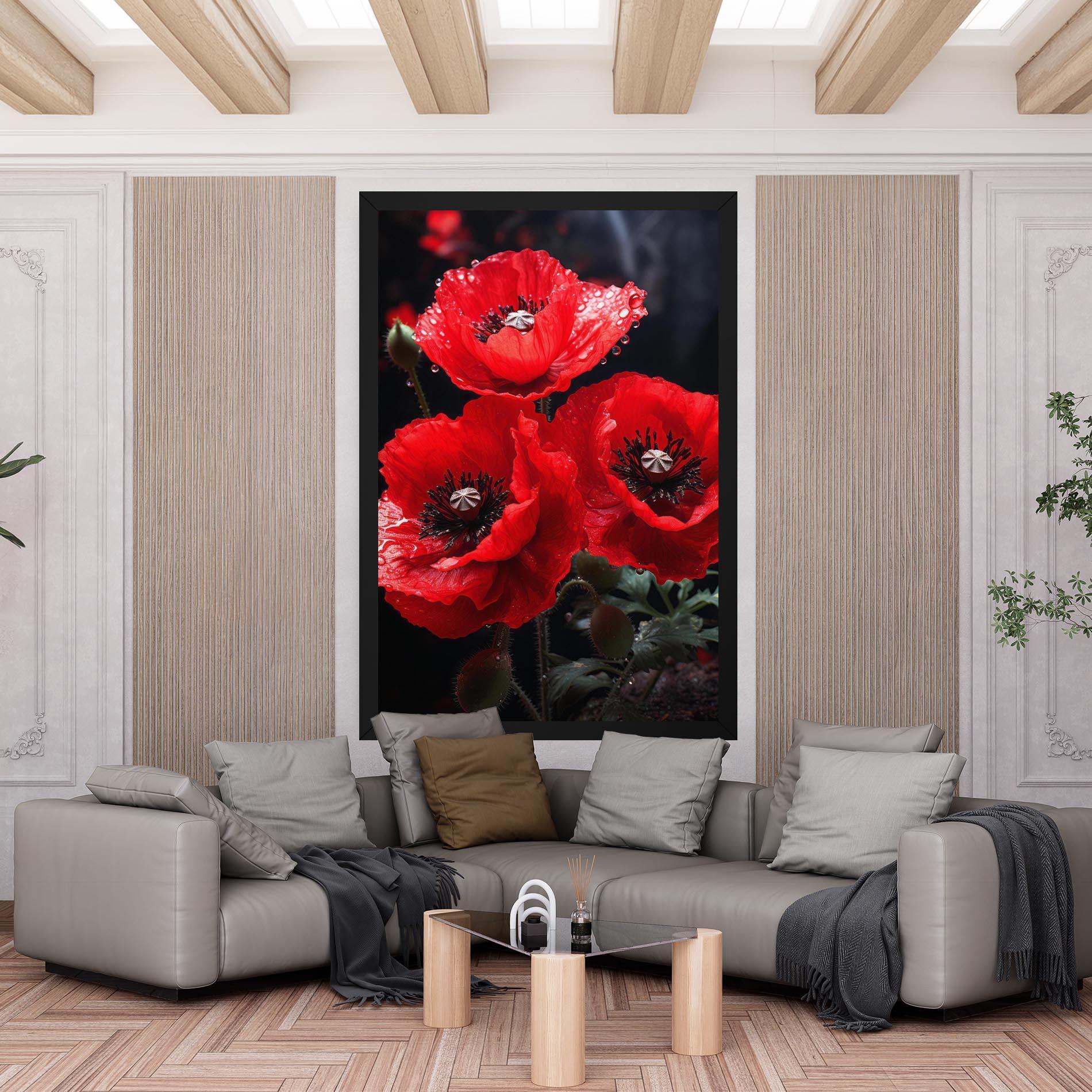 Obraz na Płótnie Red Poppy mockup 6