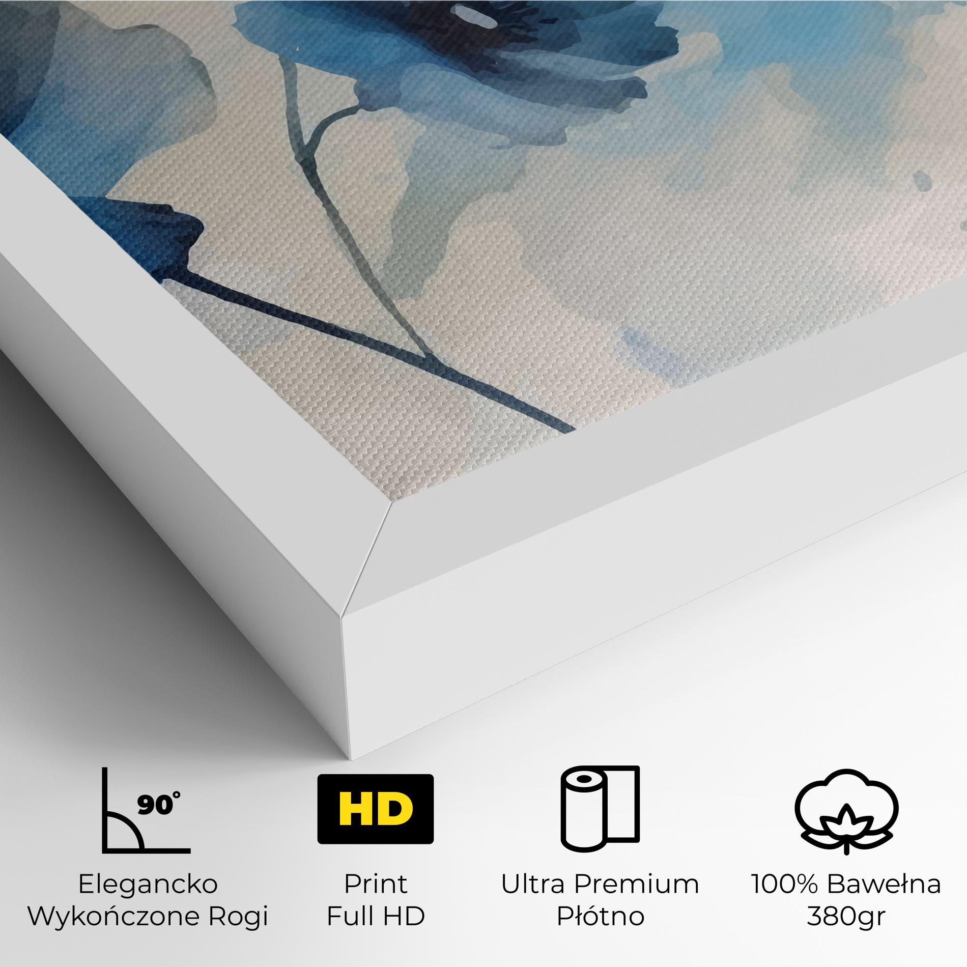 Obraz na Płótnie Blue Poppies mockup 4