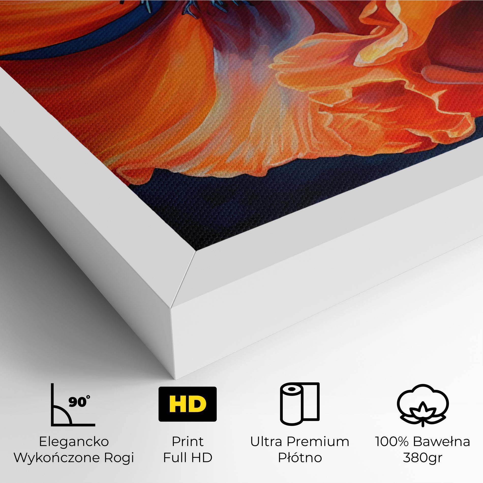 Obraz na Płótnie Orange Blue Poppy mockup 4