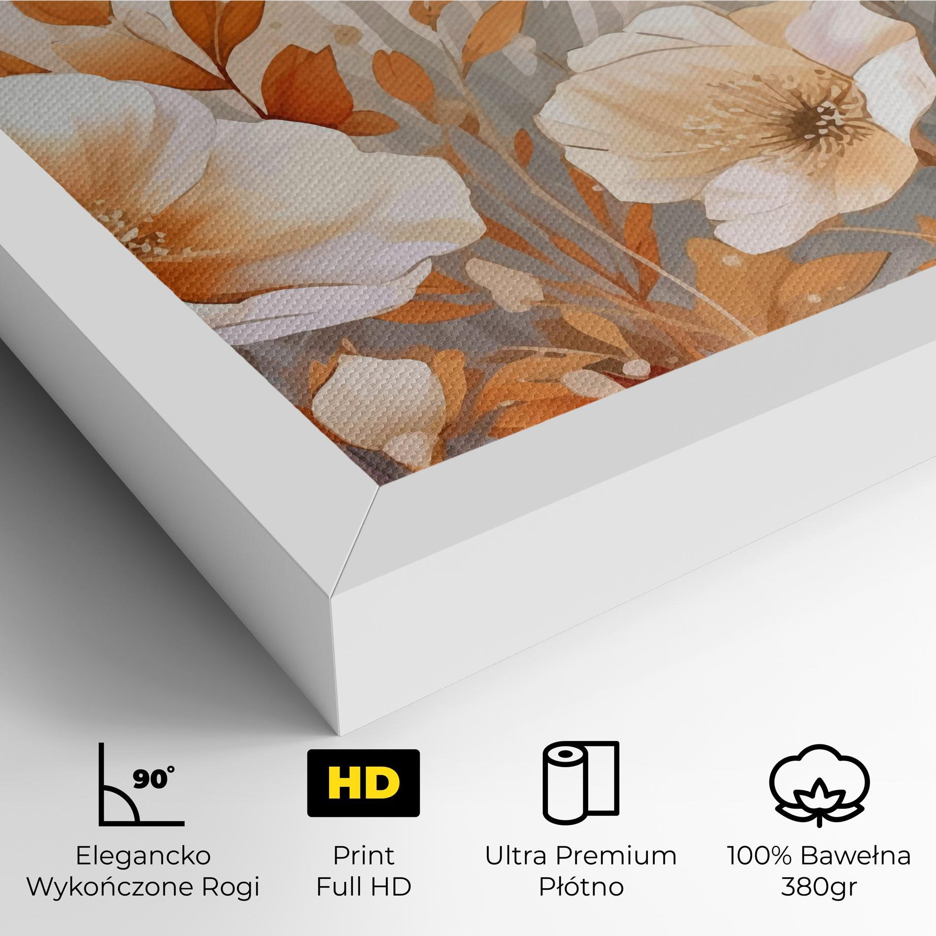 Obraz na Płótnie Orange Cream Poppy mockup 4