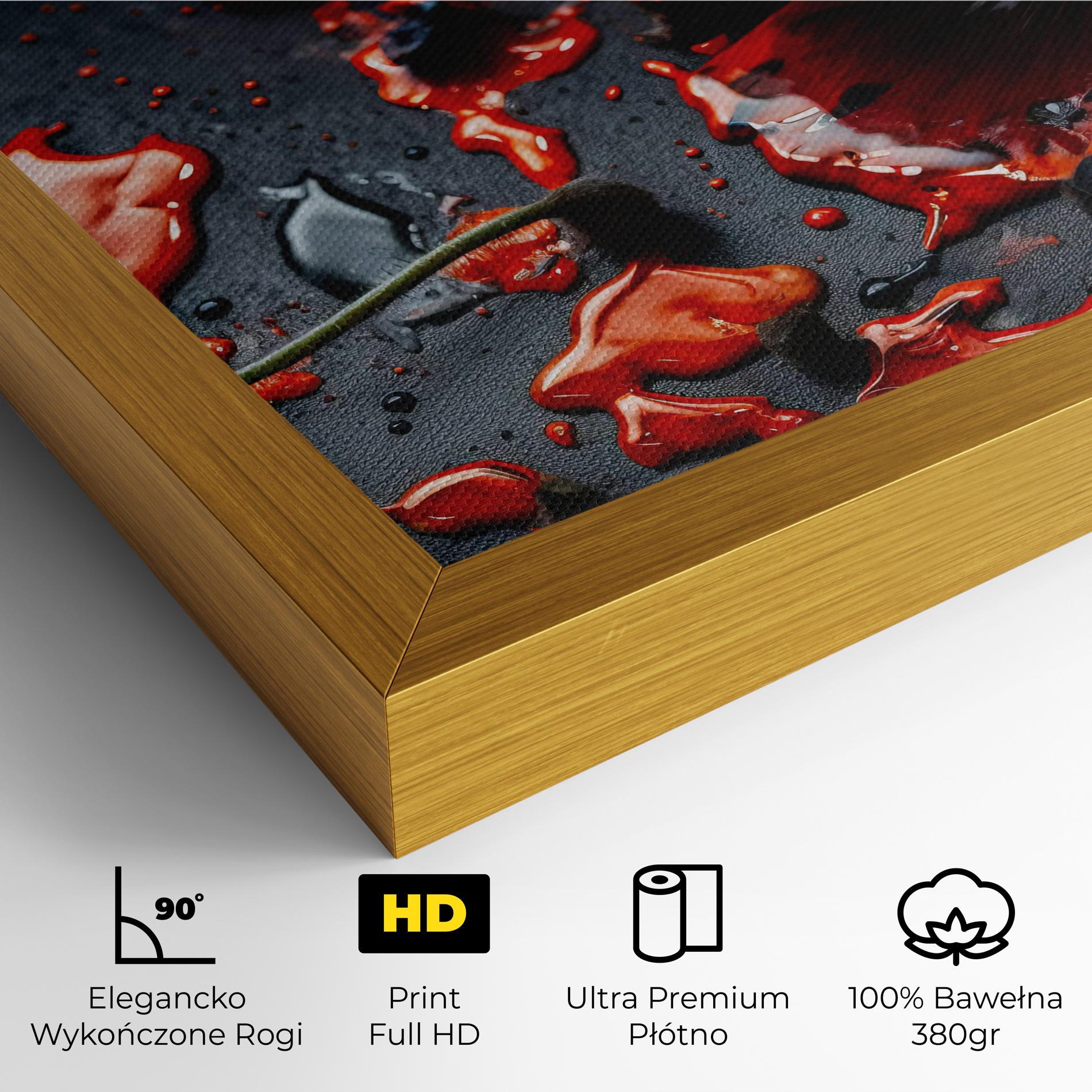 Obraz na Płótnie Beautiful Red Poppy Liquid mockup 4