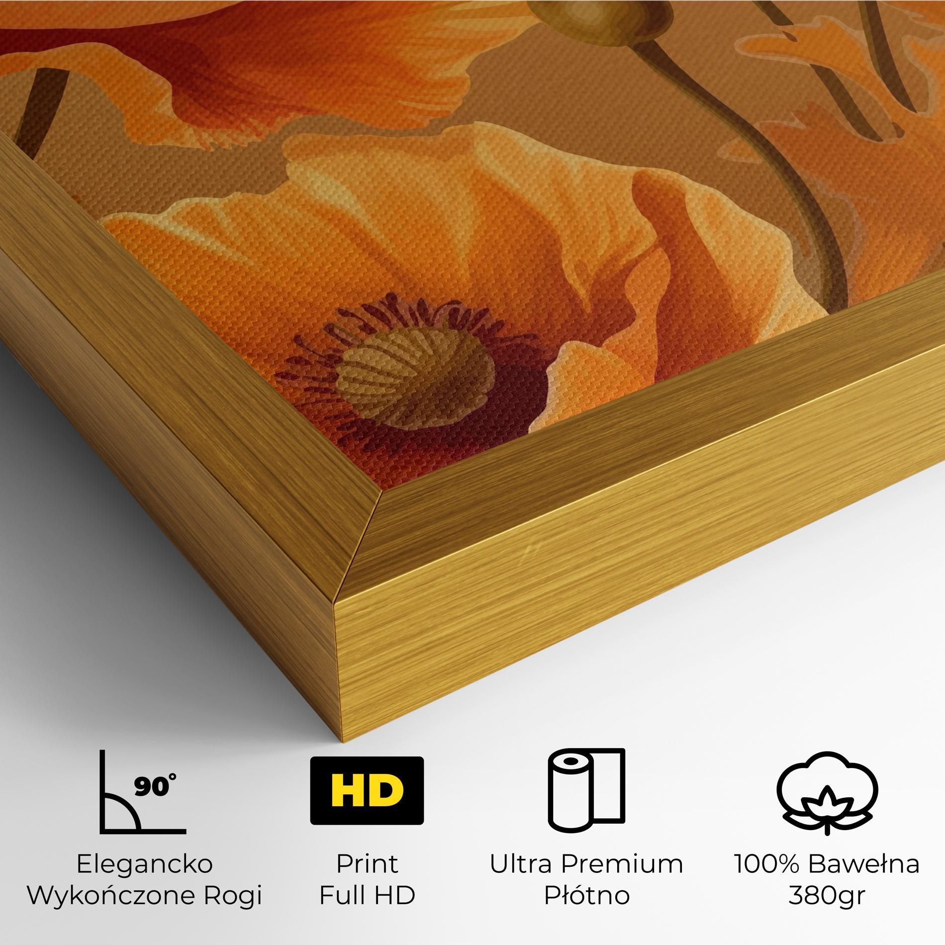 Obraz na Płótnie Pastel Orange Poppy mockup 4