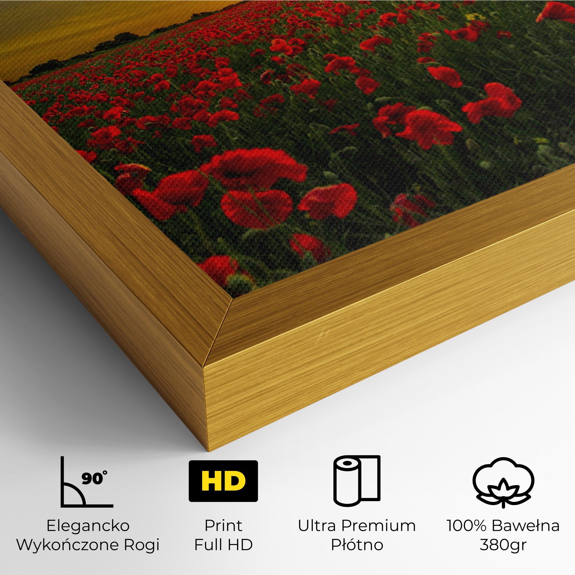 Obraz na Płótnie Poppies Sunset mockup 4