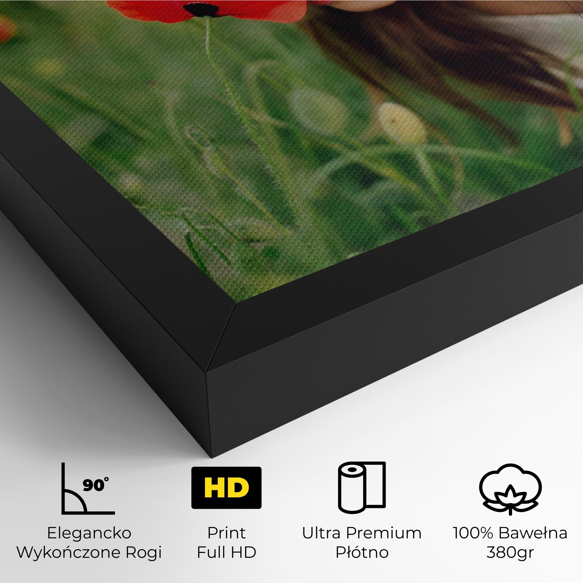 Obraz na Płótnie Girl With Poppies mockup 4