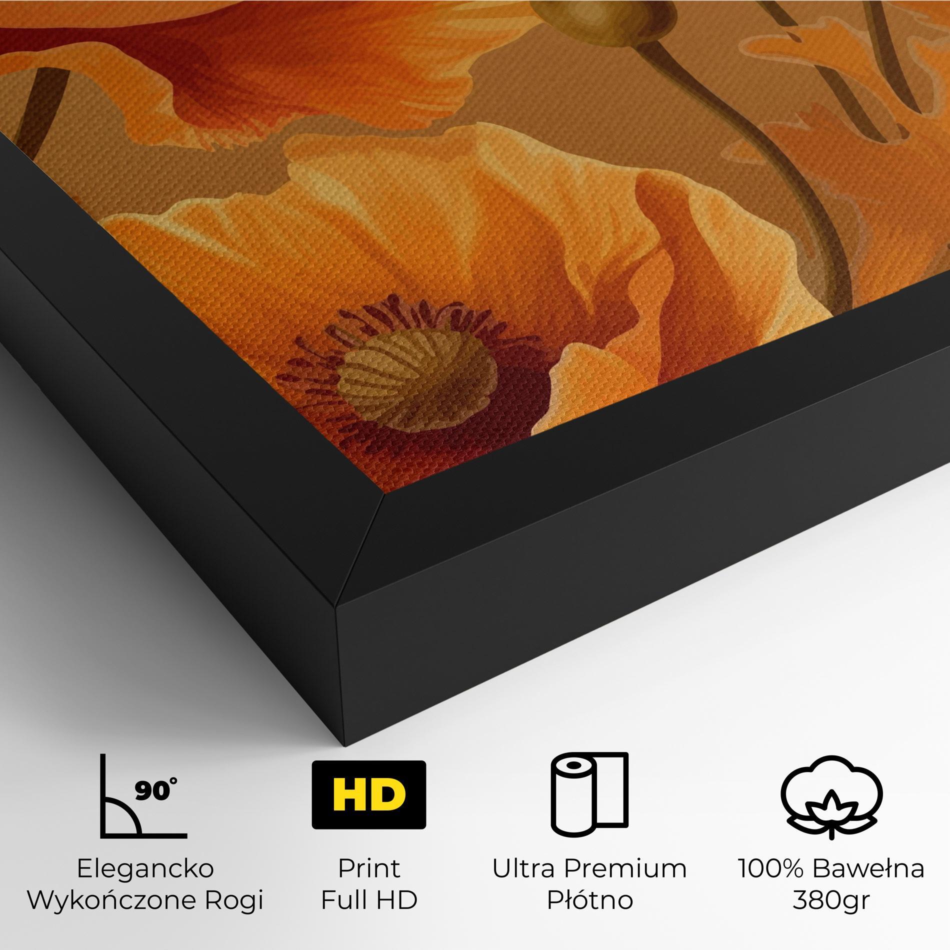 Obraz na Płótnie Pastel Orange Poppy mockup 4