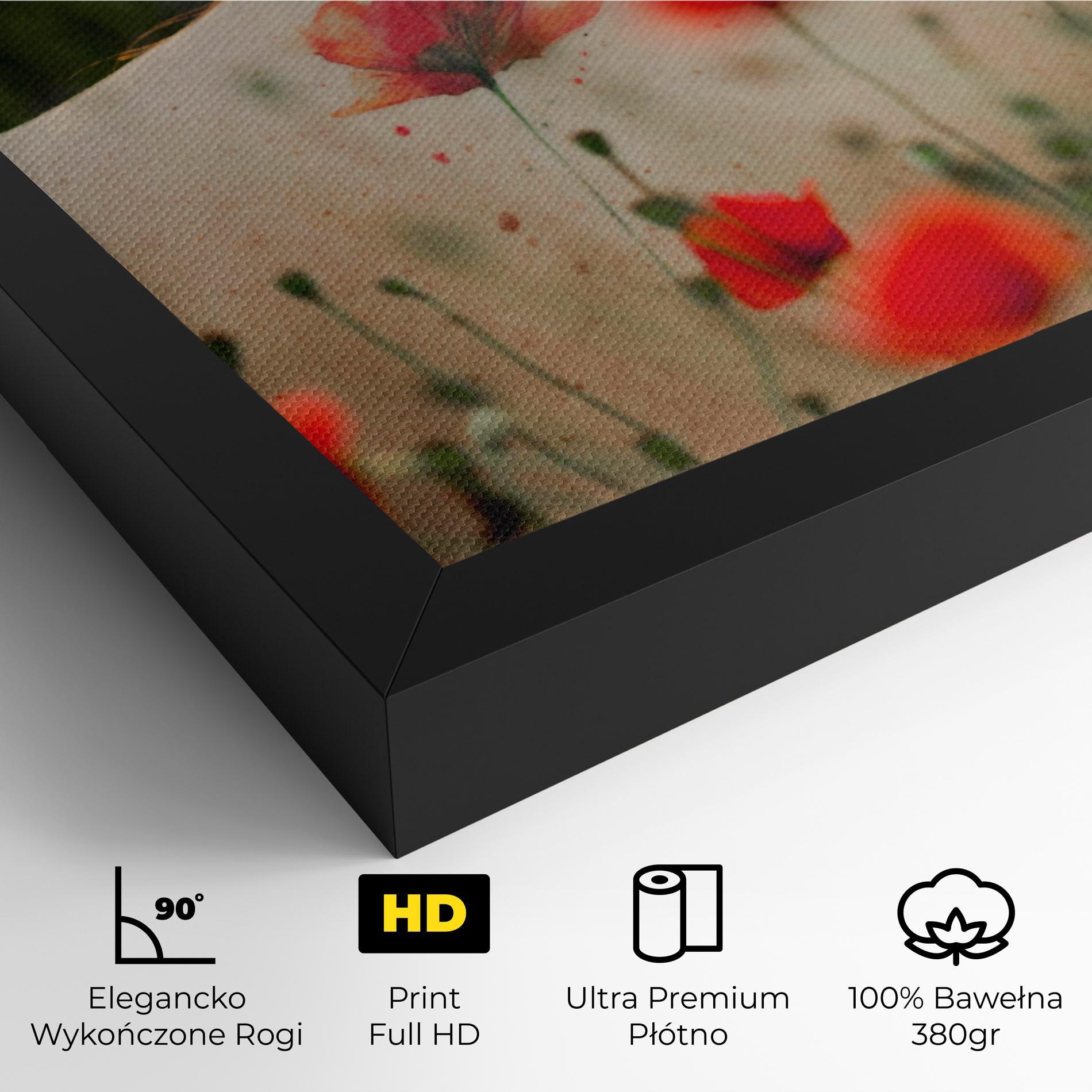 Obraz na Płótnie Poppy Tattoo mockup 4