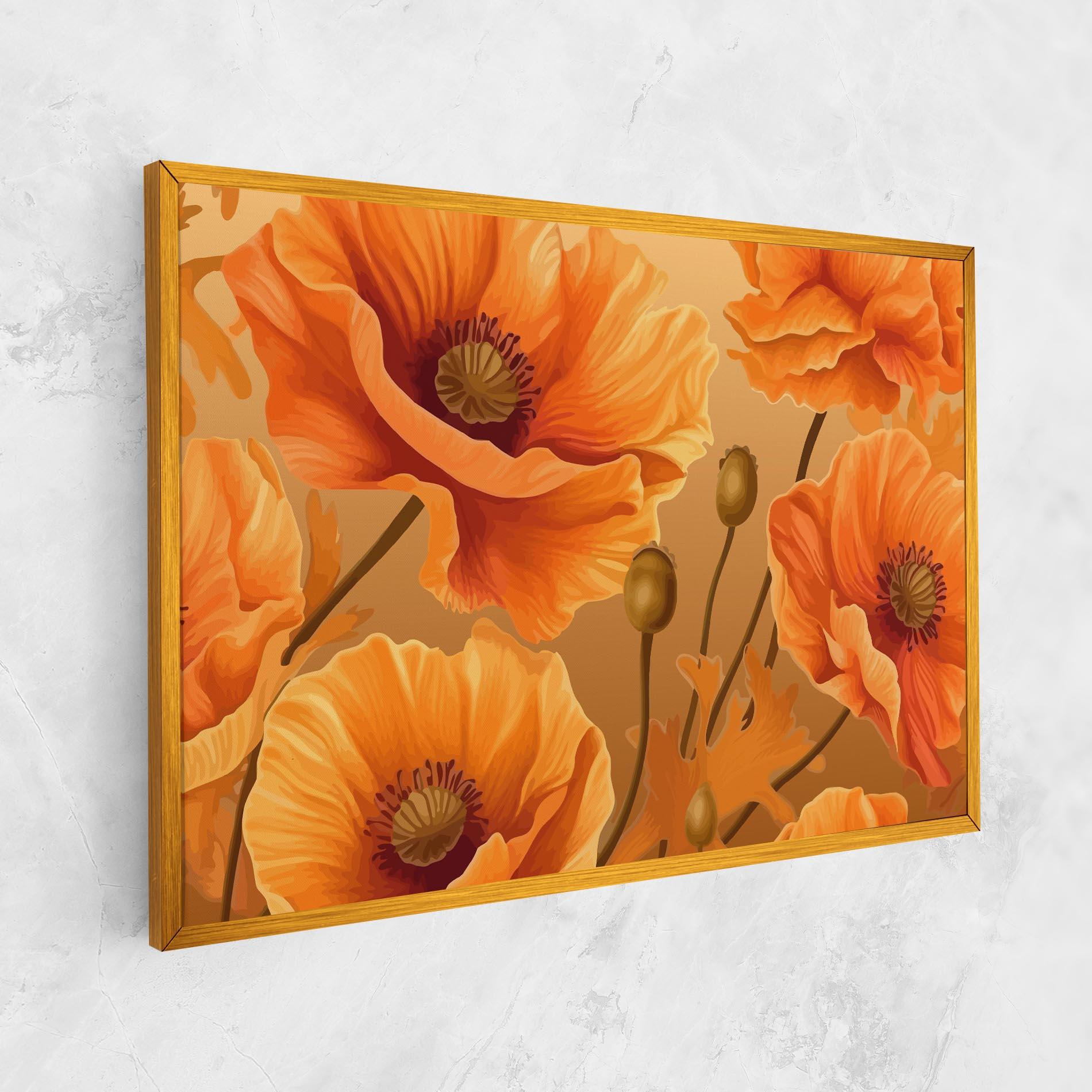 Obraz na Płótnie Pastel Orange Poppy mockup 1