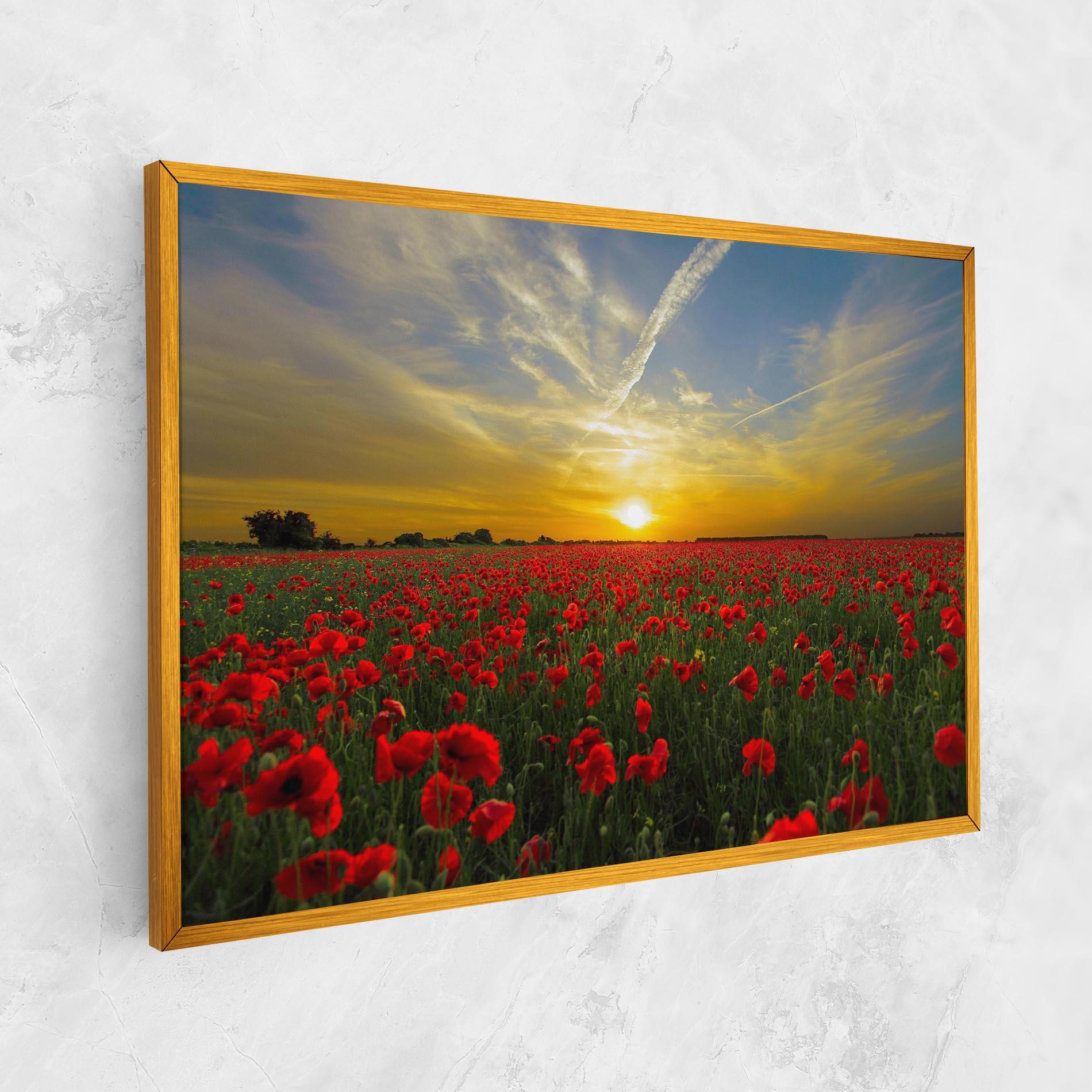 Obraz na Płótnie Poppies Sunset mockup 1