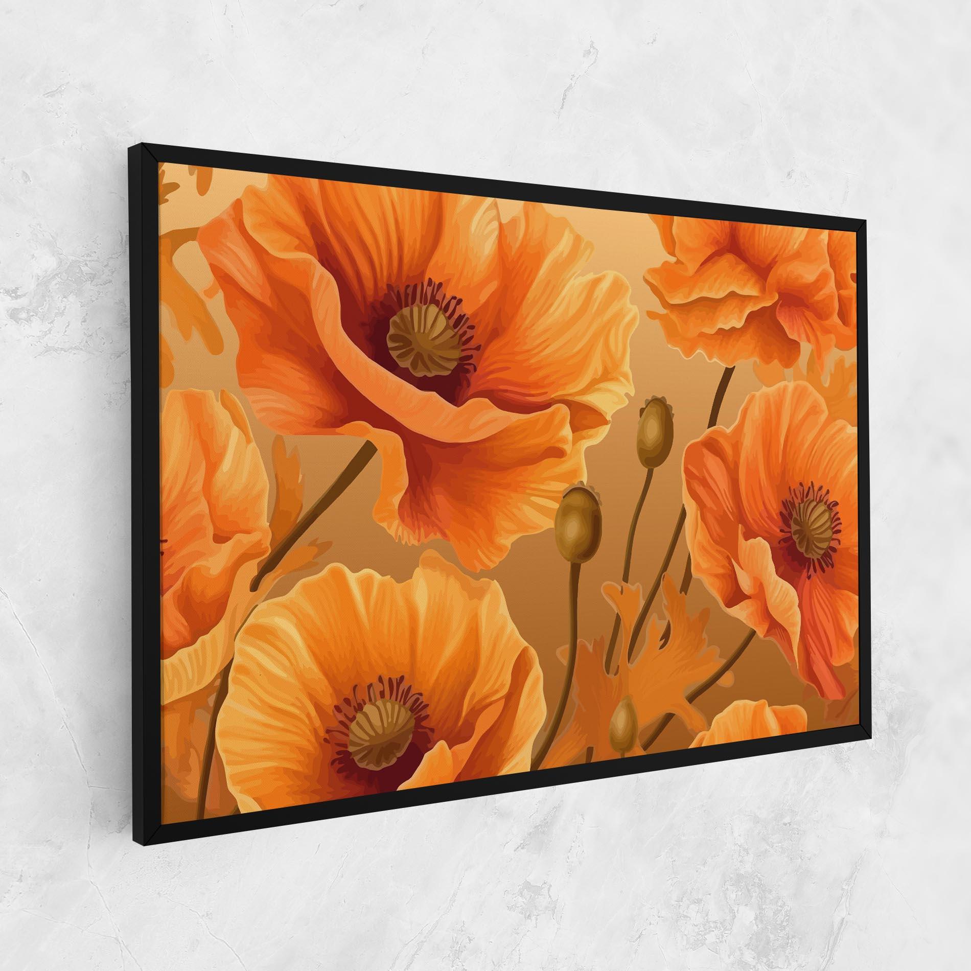 Obraz na Płótnie Pastel Orange Poppy mockup 1