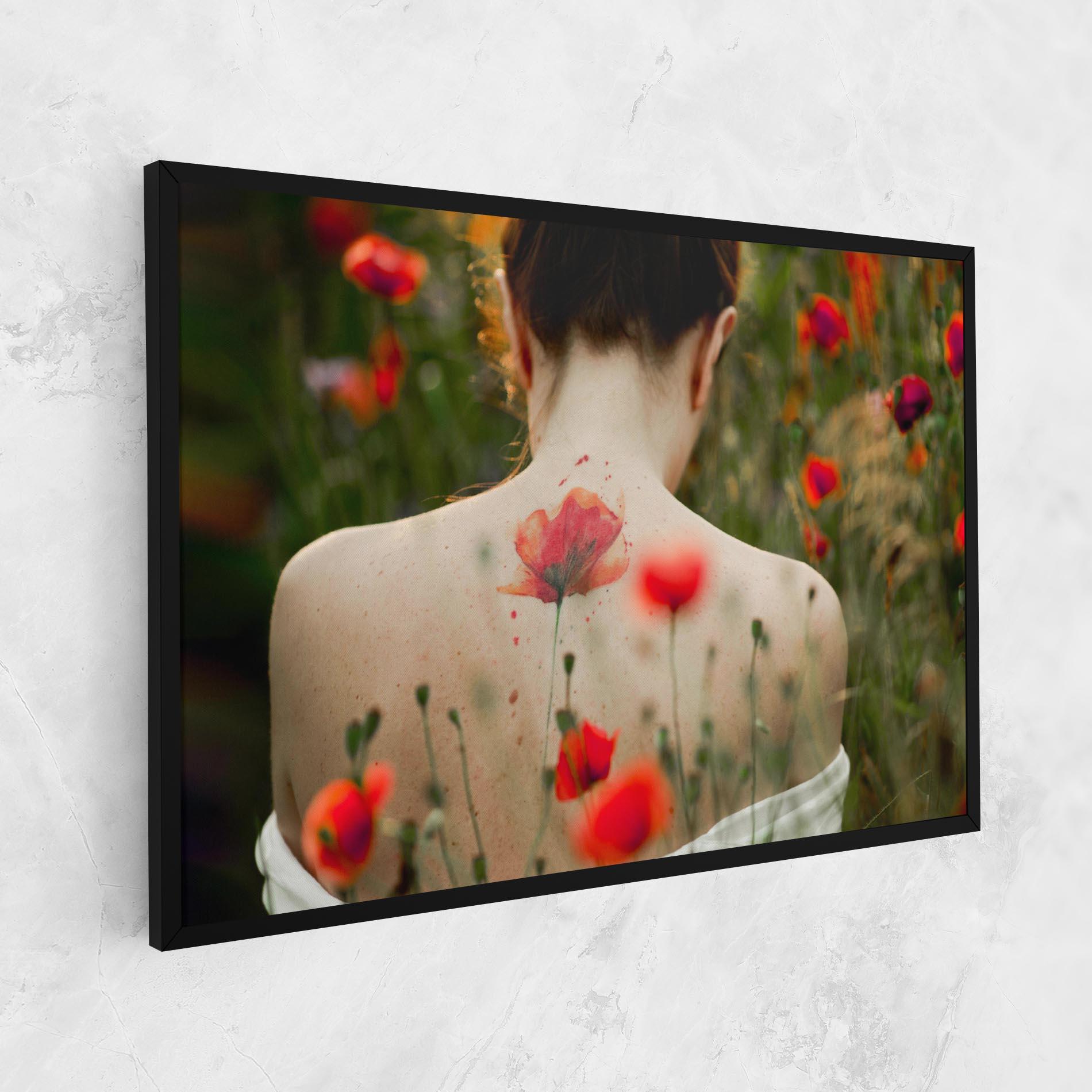 Obraz na Płótnie Poppy Tattoo mockup 1