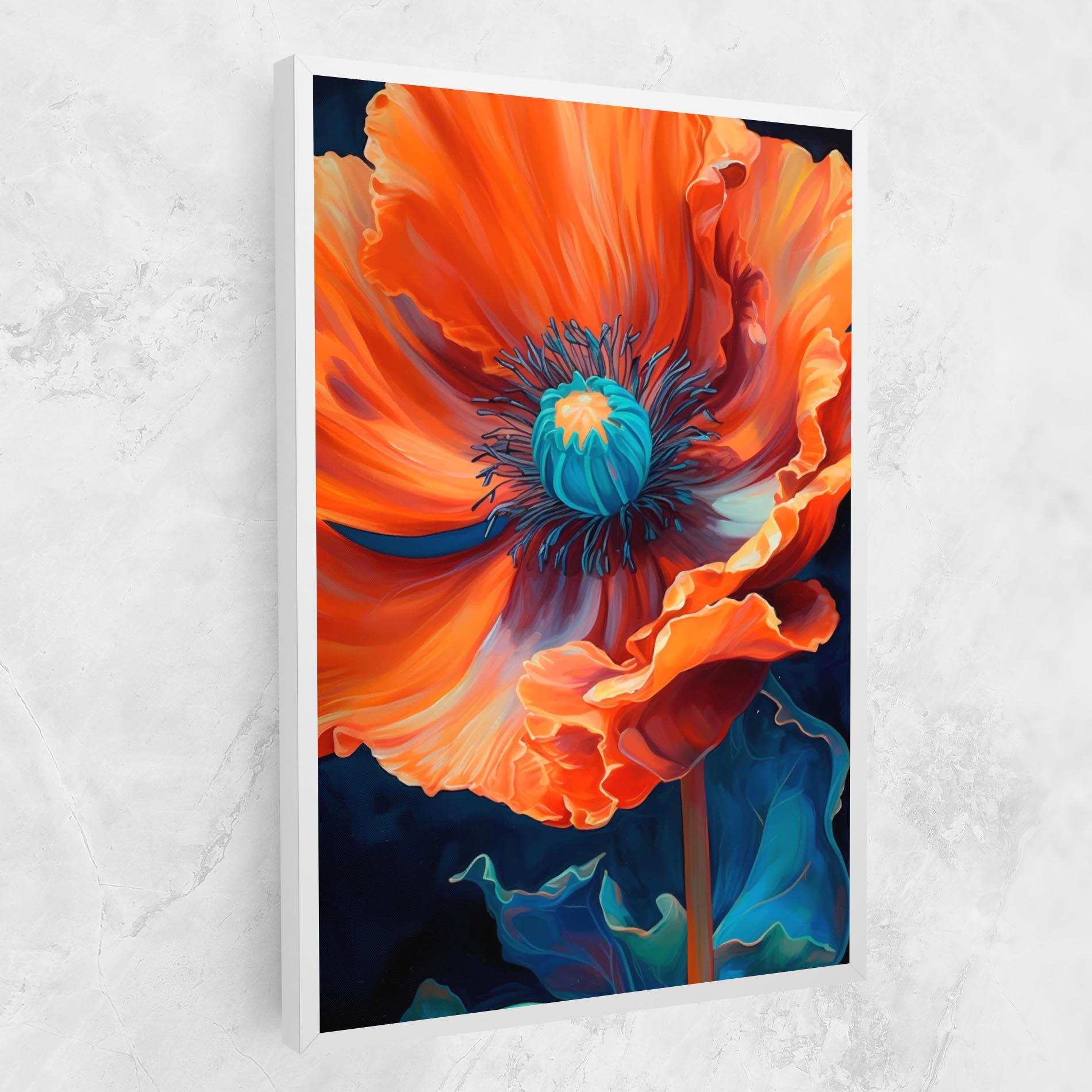 Obraz na Płótnie Orange Blue Poppy mockup 1