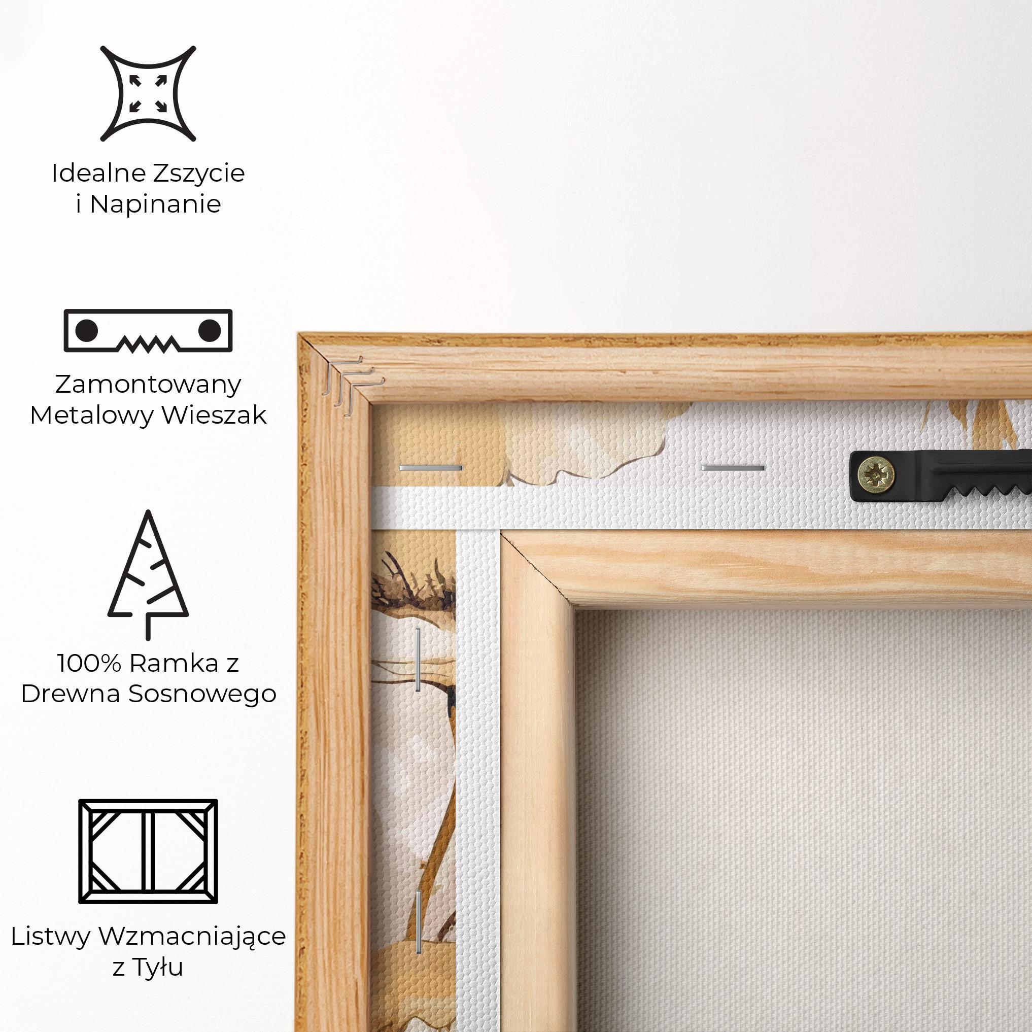 Obraz na Płótnie Gold Cream Poppy mockup 5