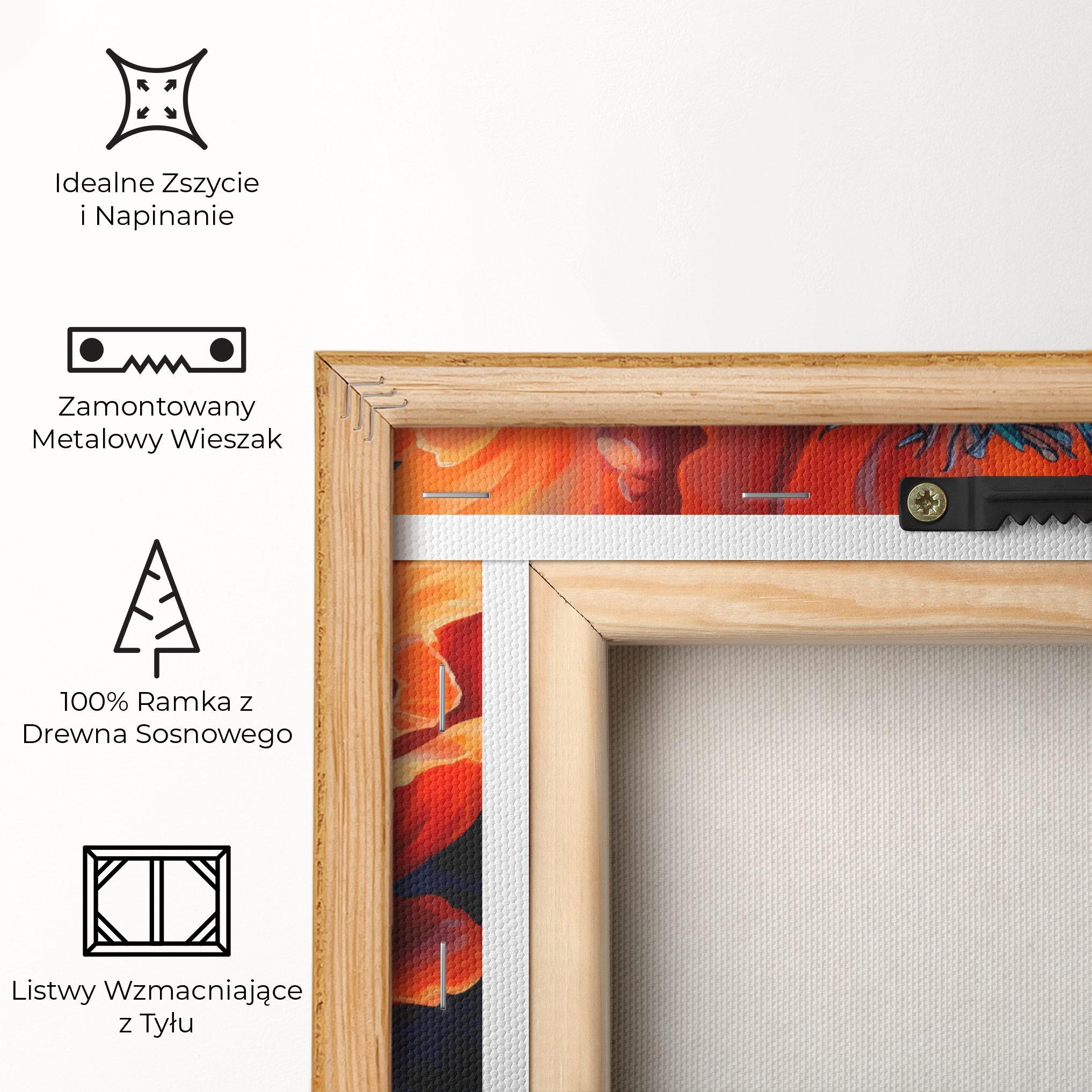 Obraz na Płótnie Orange Blue Poppy mockup 5