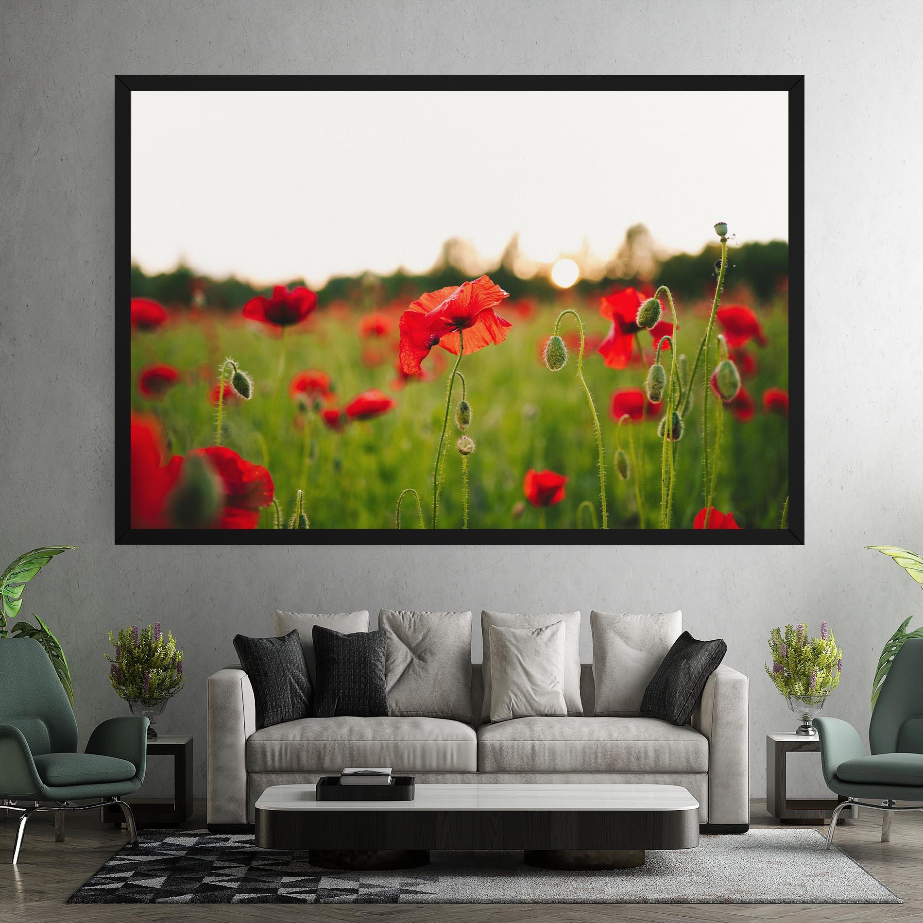 Obraz na Płótnie Poppies Field mockup 7
