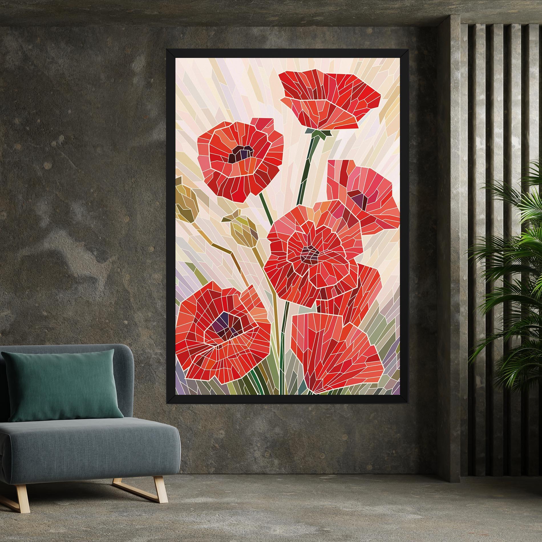 Obraz na Płótnie Poppy Glass mockup 7