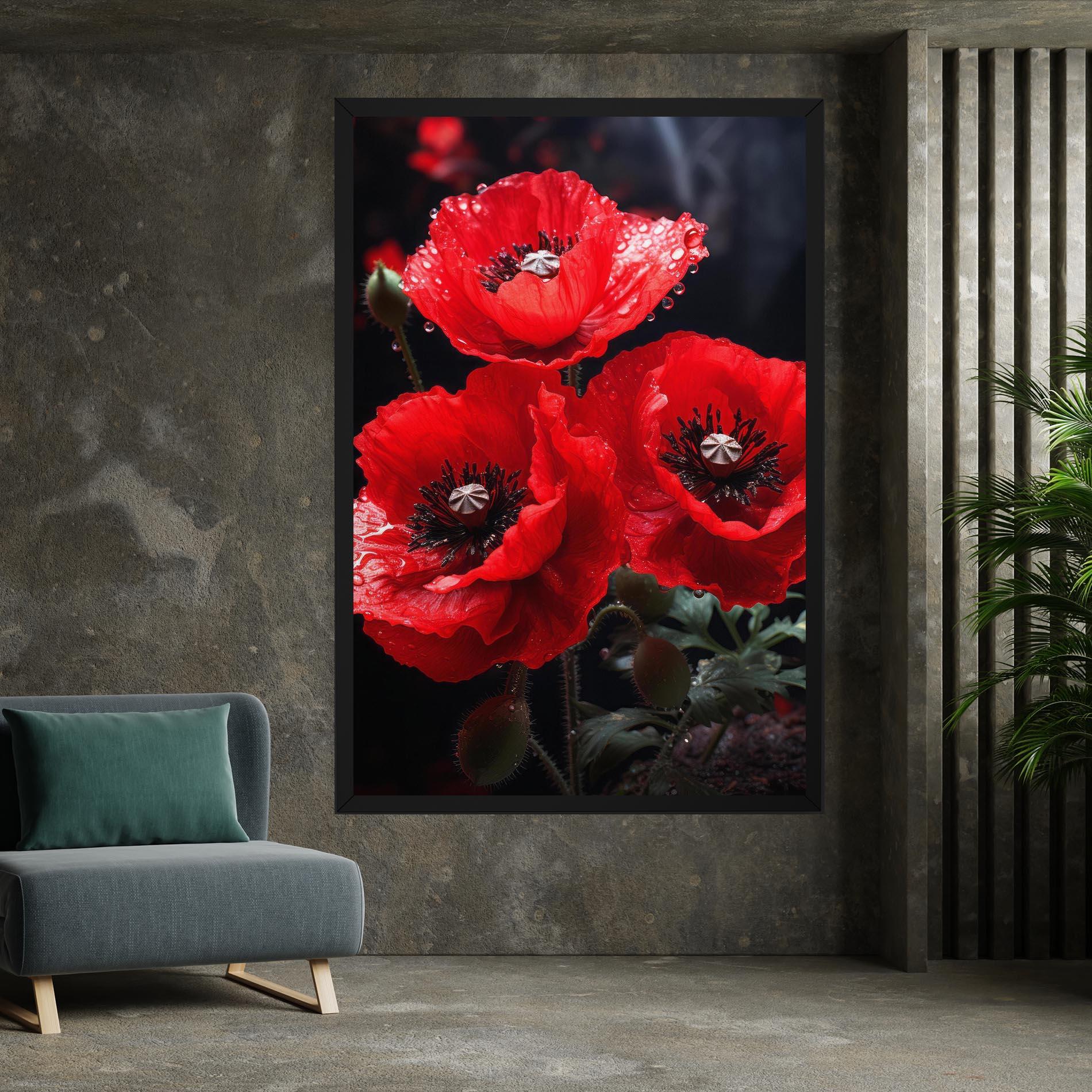 Obraz na Płótnie Red Poppy mockup 7