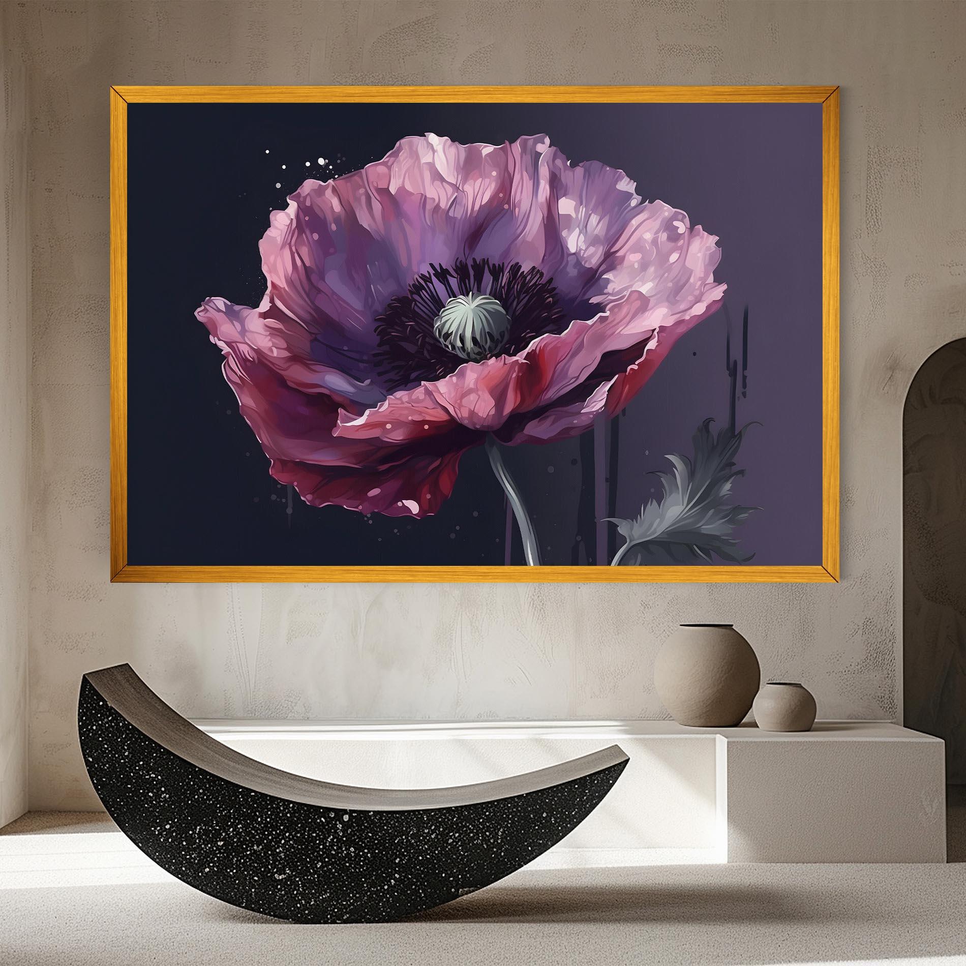 Obraz na Płótnie Light Purple Poppy mockup 8