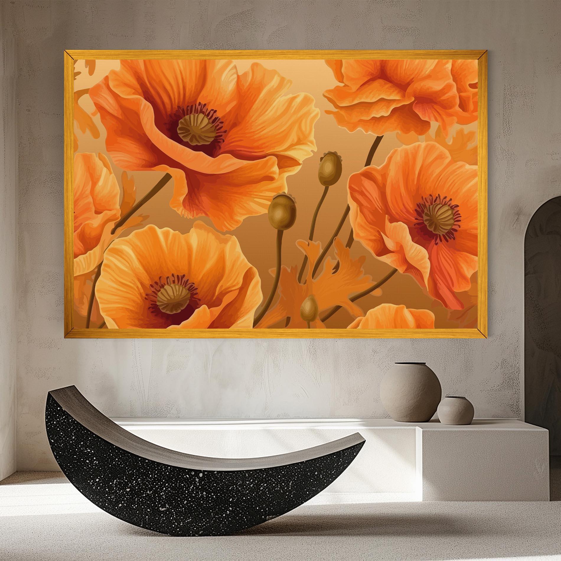 Obraz na Płótnie Pastel Orange Poppy mockup 8