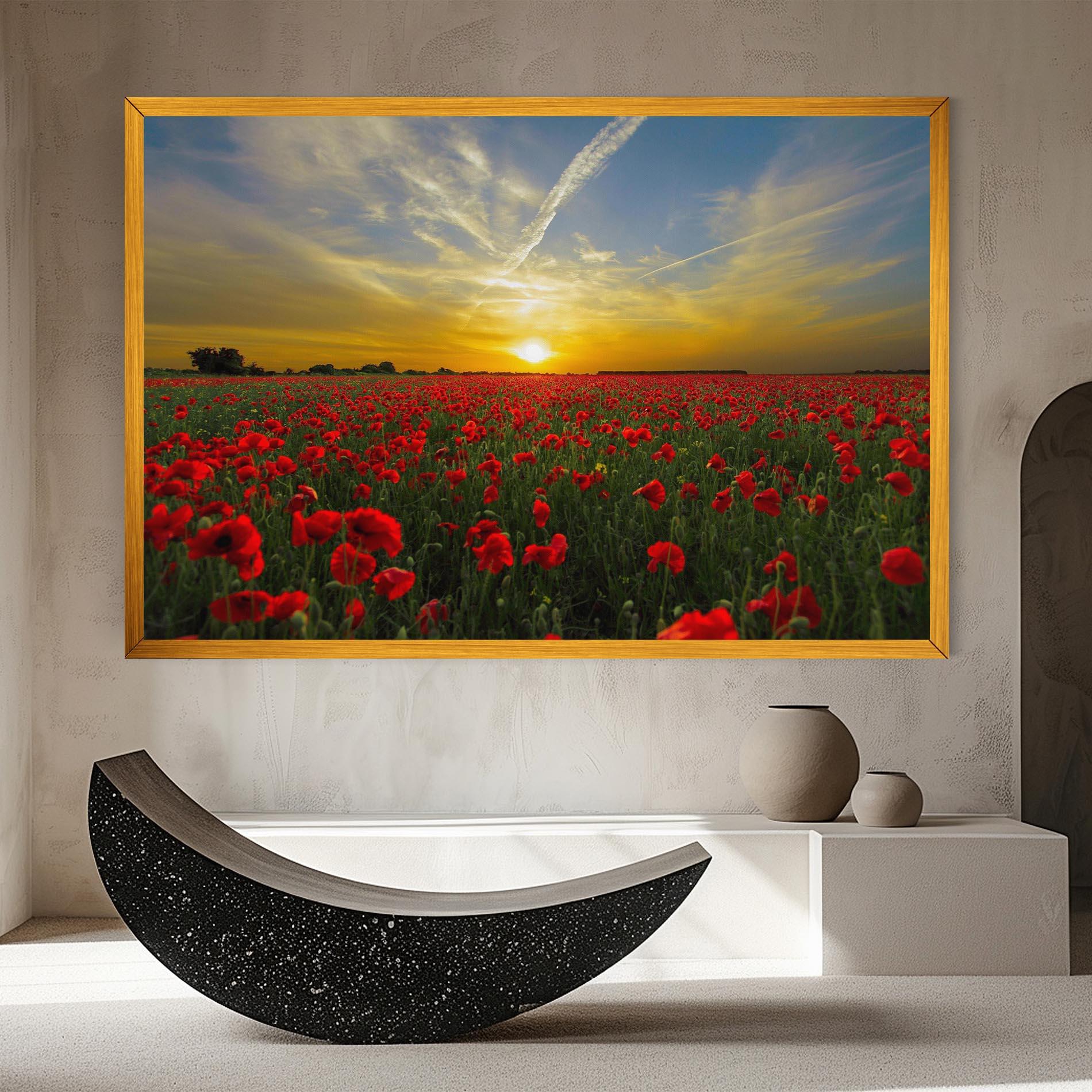 Obraz na Płótnie Poppies Sunset mockup 8