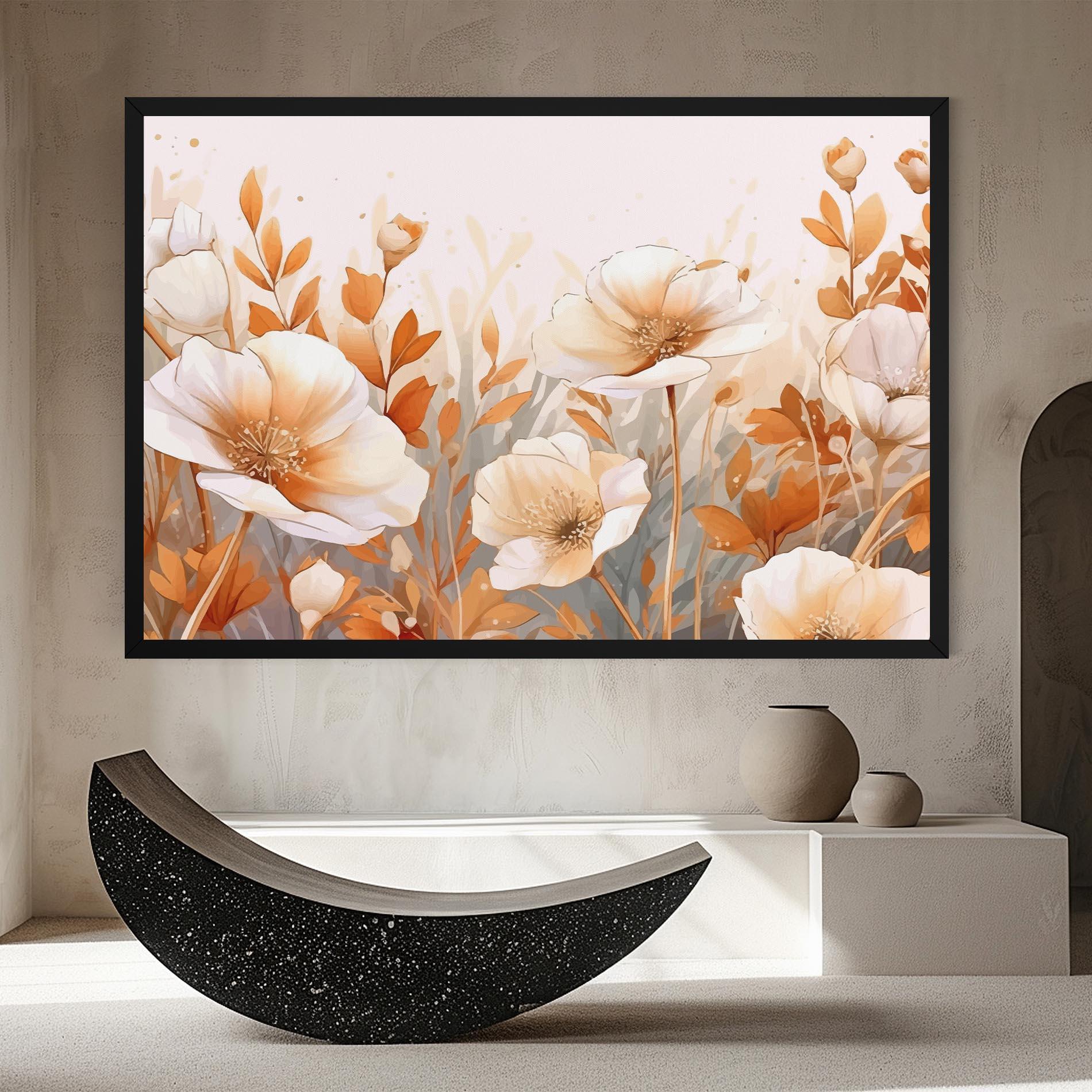 Obraz na Płótnie Orange Cream Poppy mockup 8