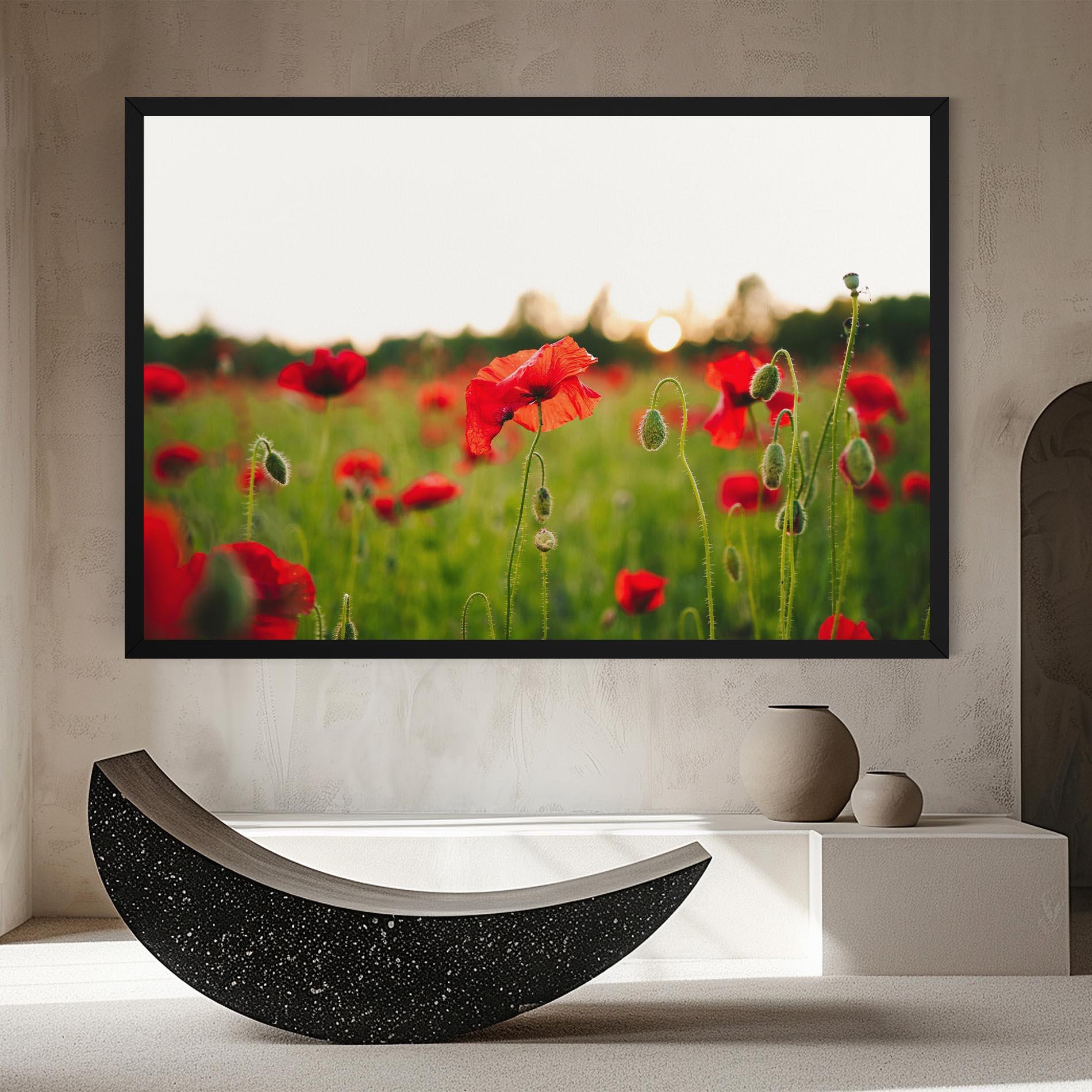 Obraz na Płótnie Poppies Field mockup 8