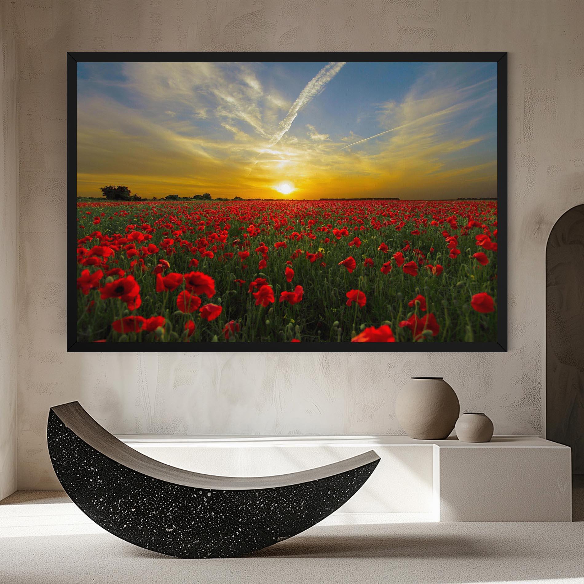Obraz na Płótnie Poppies Sunset mockup 8