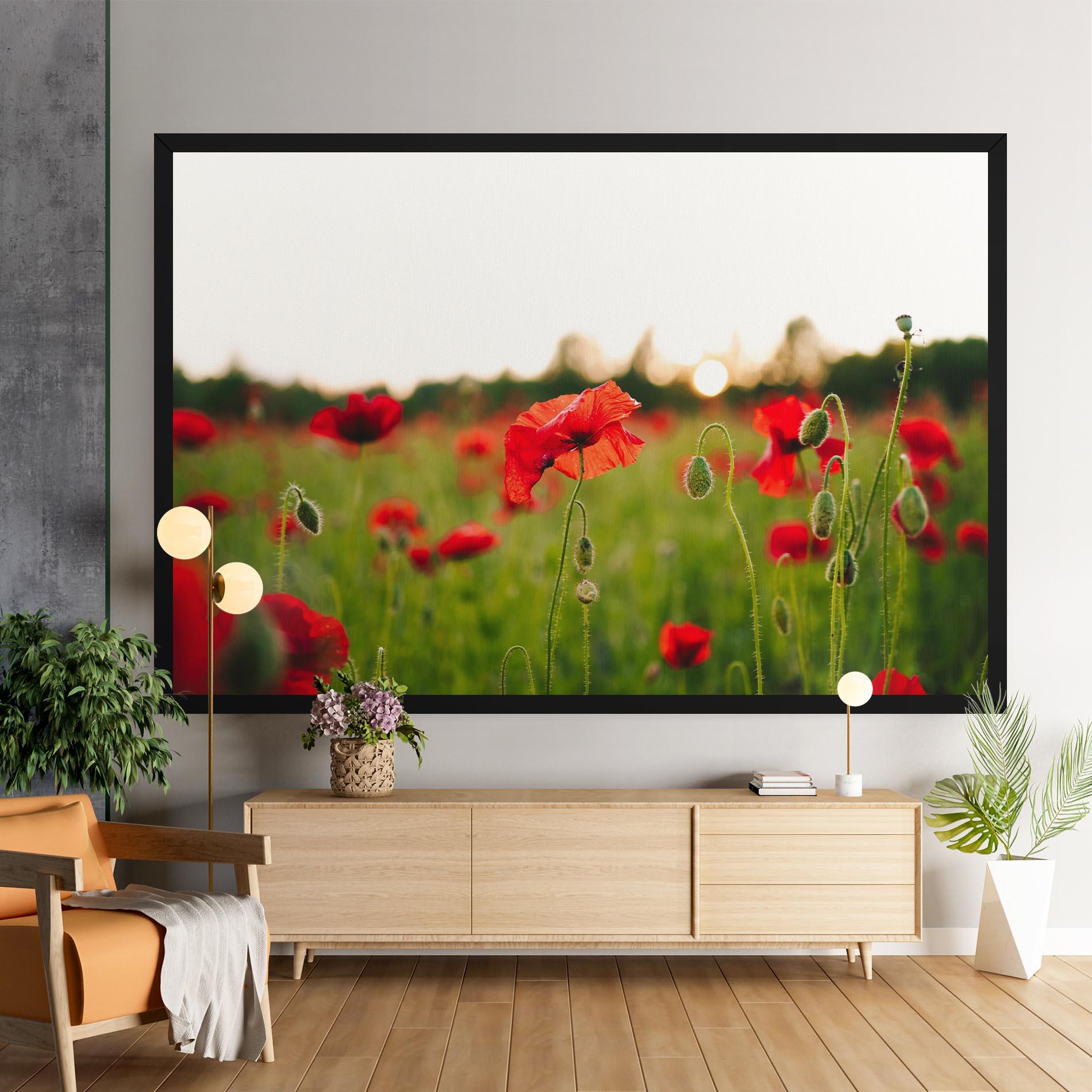 Obraz na Płótnie Poppies Field mockup 9