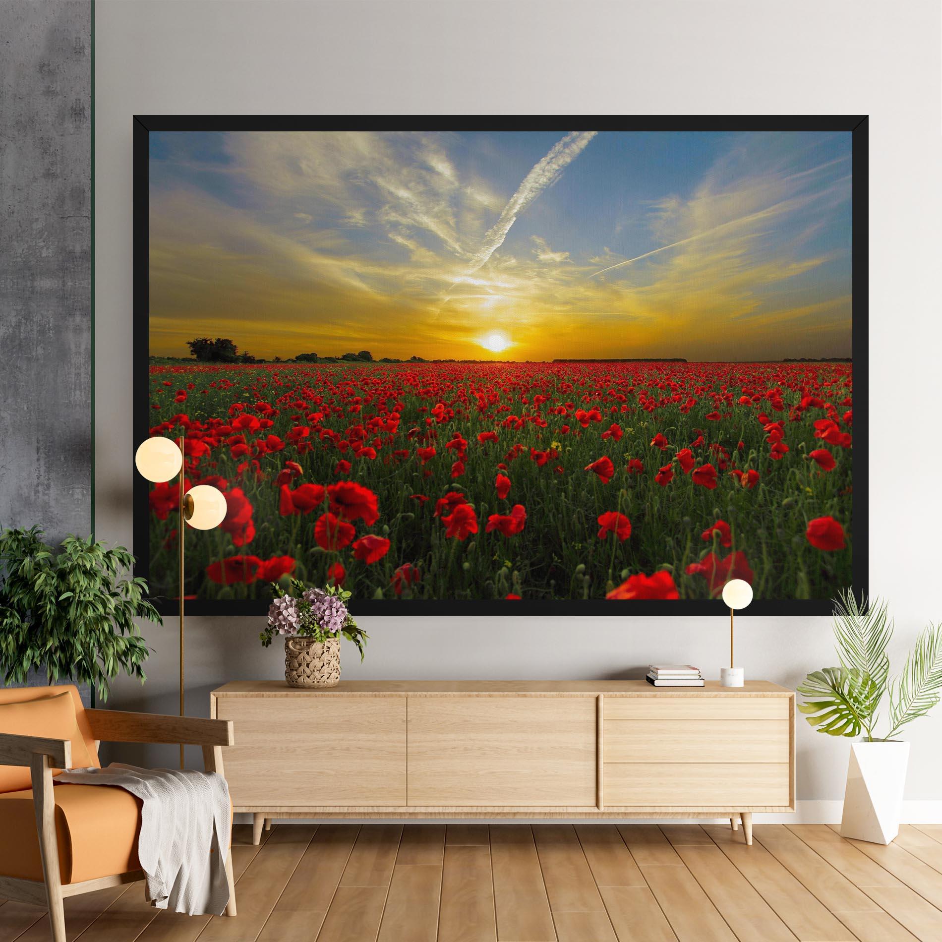 Obraz na Płótnie Poppies Sunset mockup 9