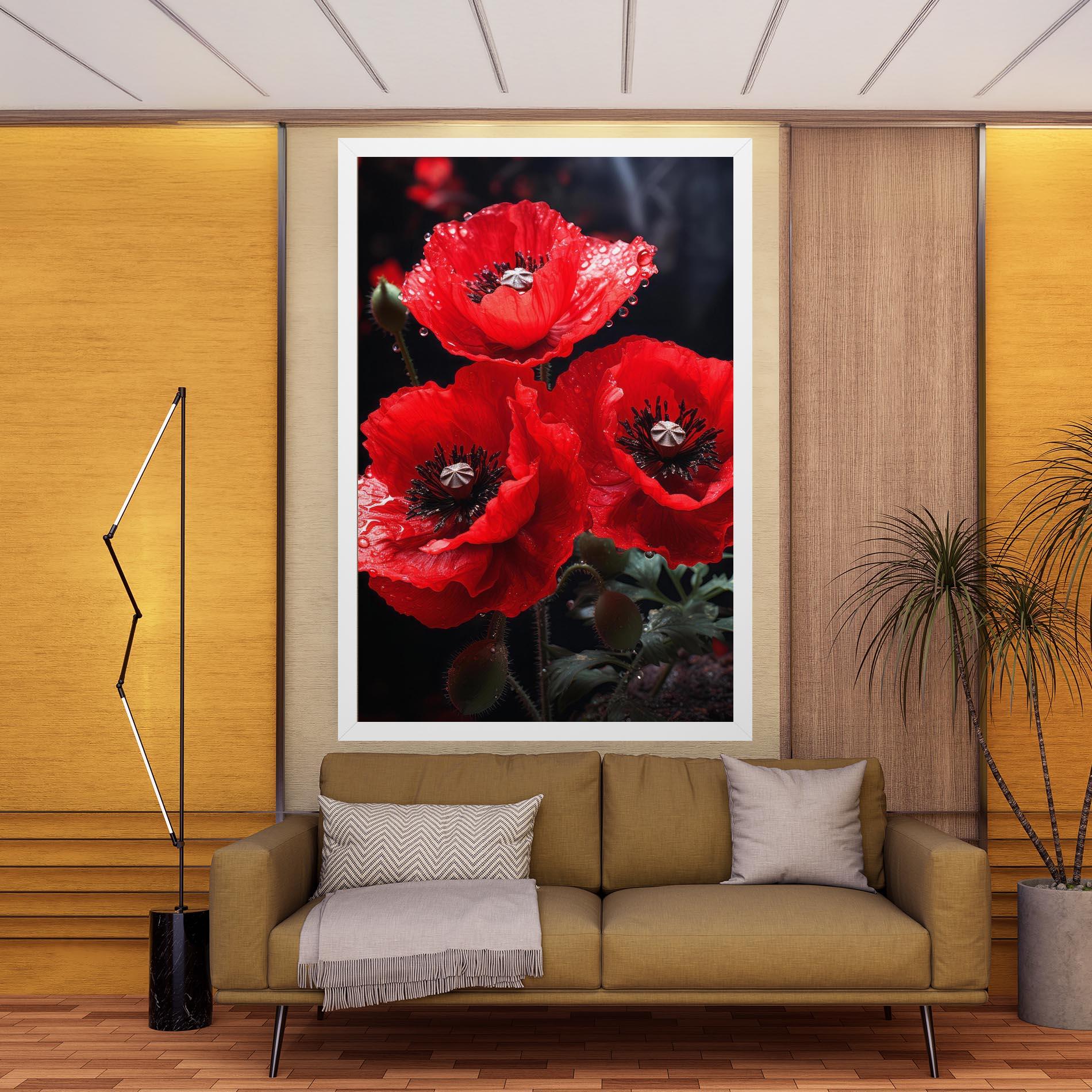 Obraz na Płótnie Red Poppy mockup 9