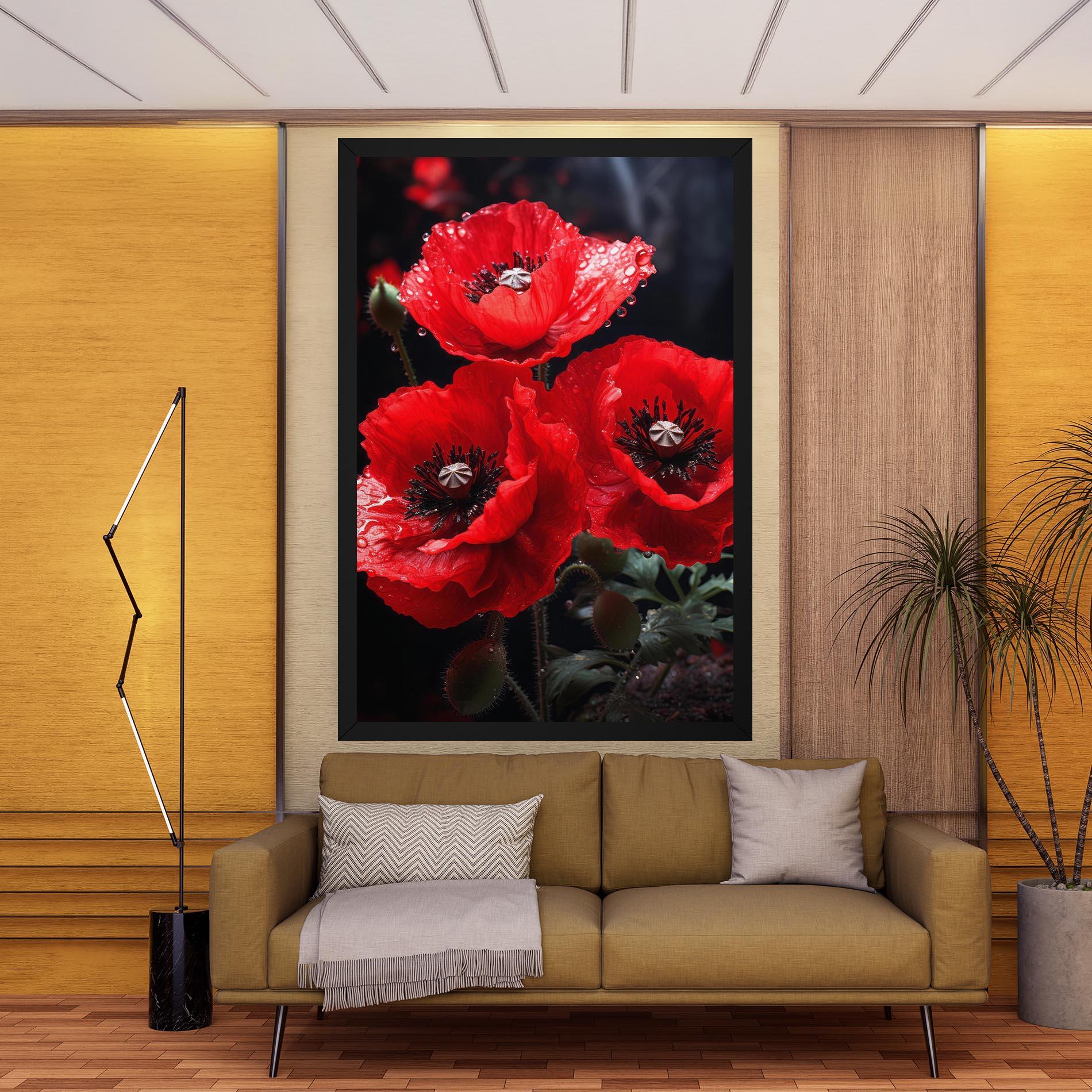 Obraz na Płótnie Red Poppy mockup 9