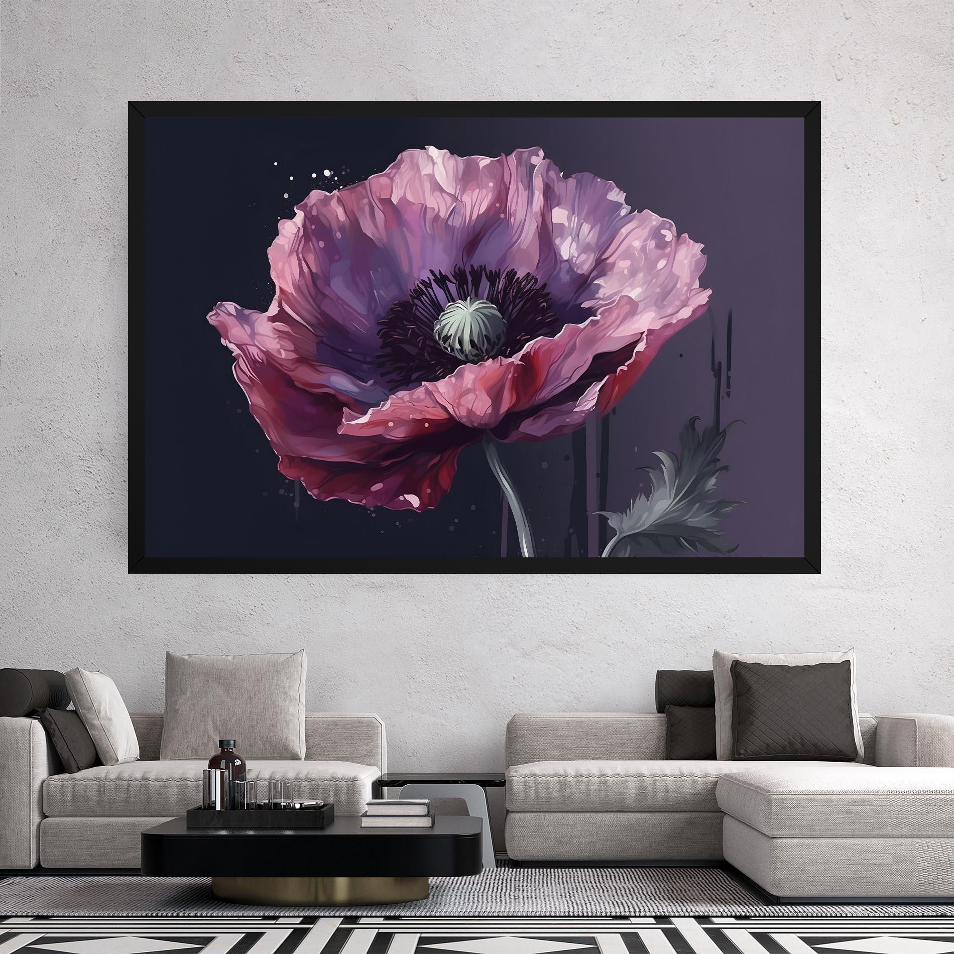 Obraz na Płótnie Light Purple Poppy mockup 2