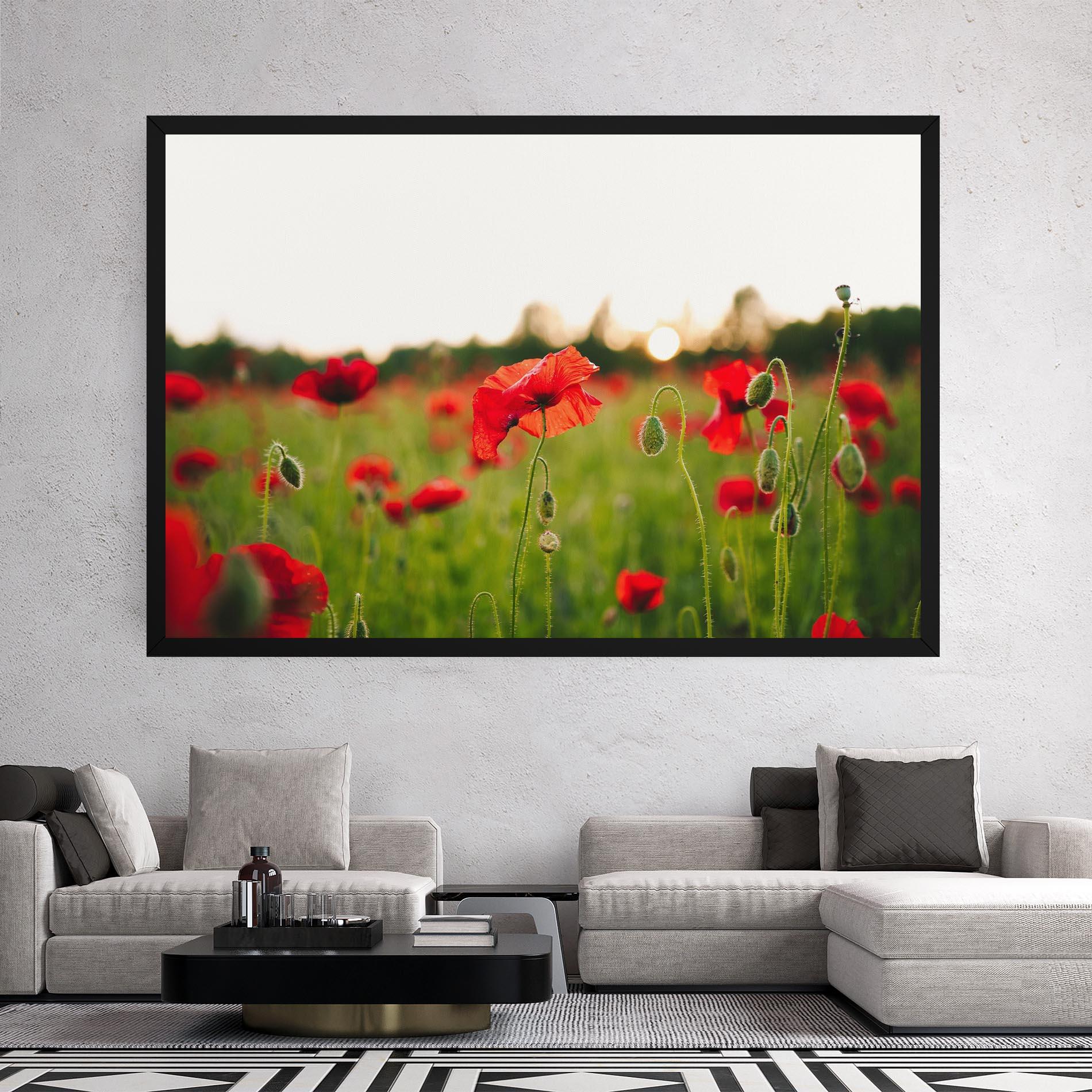 Obraz na Płótnie Poppies Field mockup 2