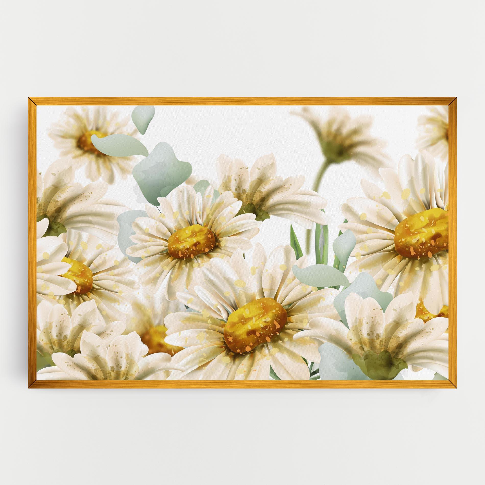 Obraz na Płótnie Beautiful Daisy Art mockup 0