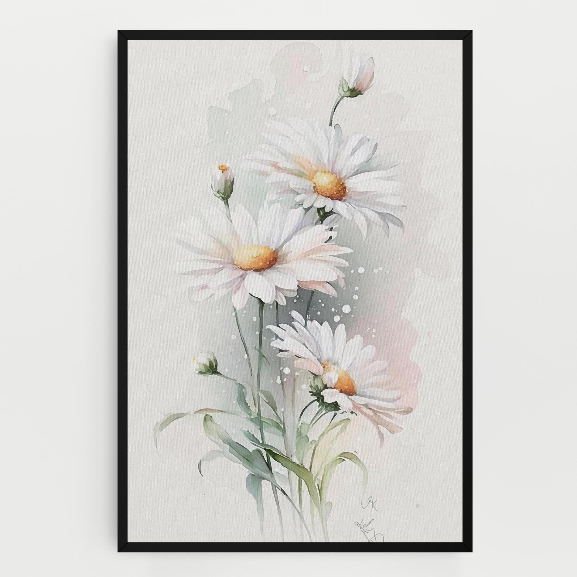 Obraz na Płótnie Dreamy White Daisy mockup 0