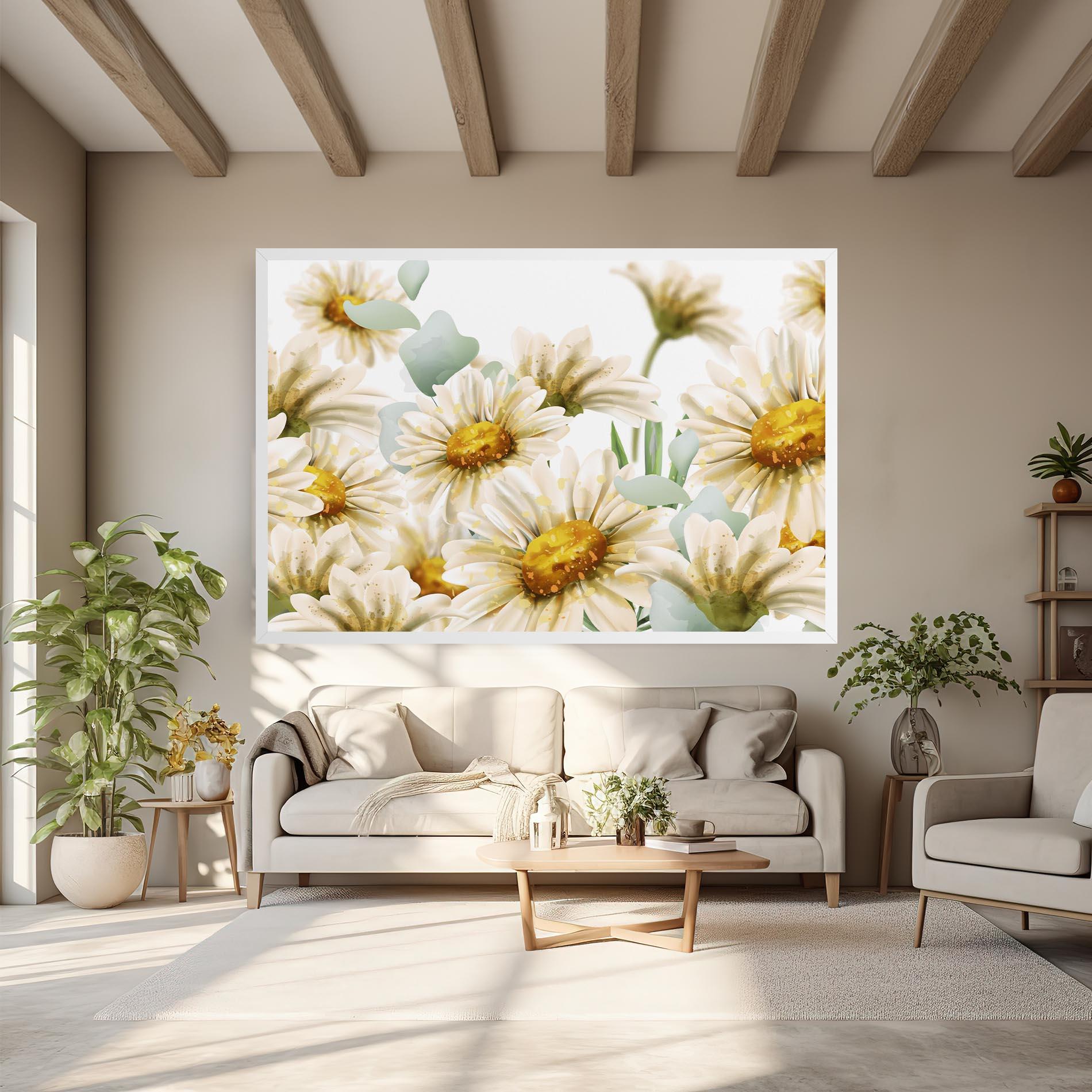 Obraz na Płótnie Beautiful Daisy Art mockup 6