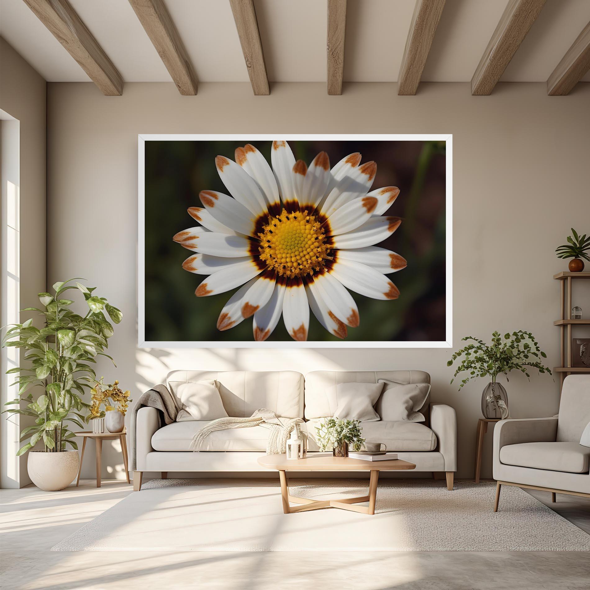 Obraz na Płótnie White Brown Daisy mockup 6