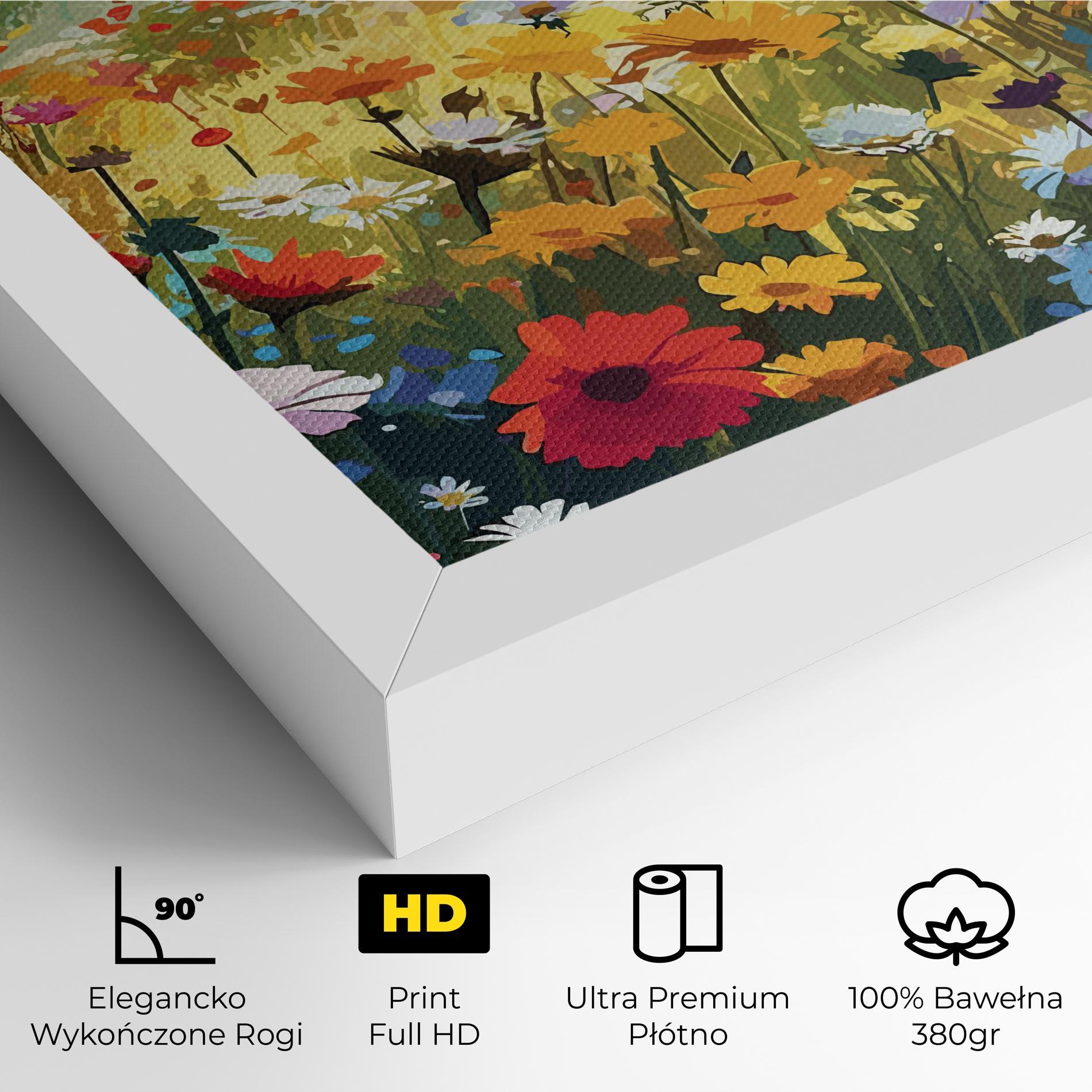 Obraz na Płótnie Colorful Daisy Mix mockup 4