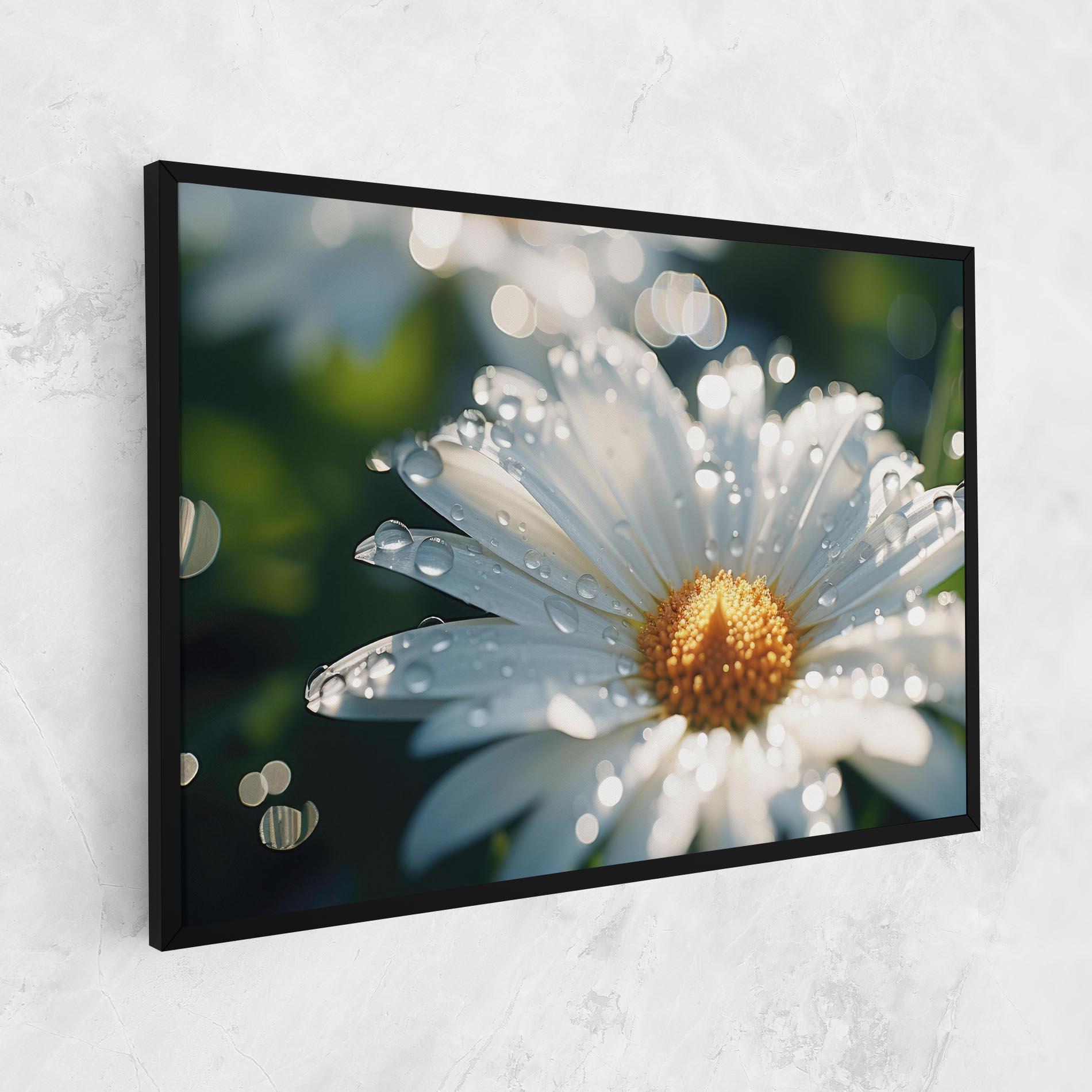 Obraz na Płótnie Daisy After Rain Close Up mockup 1
