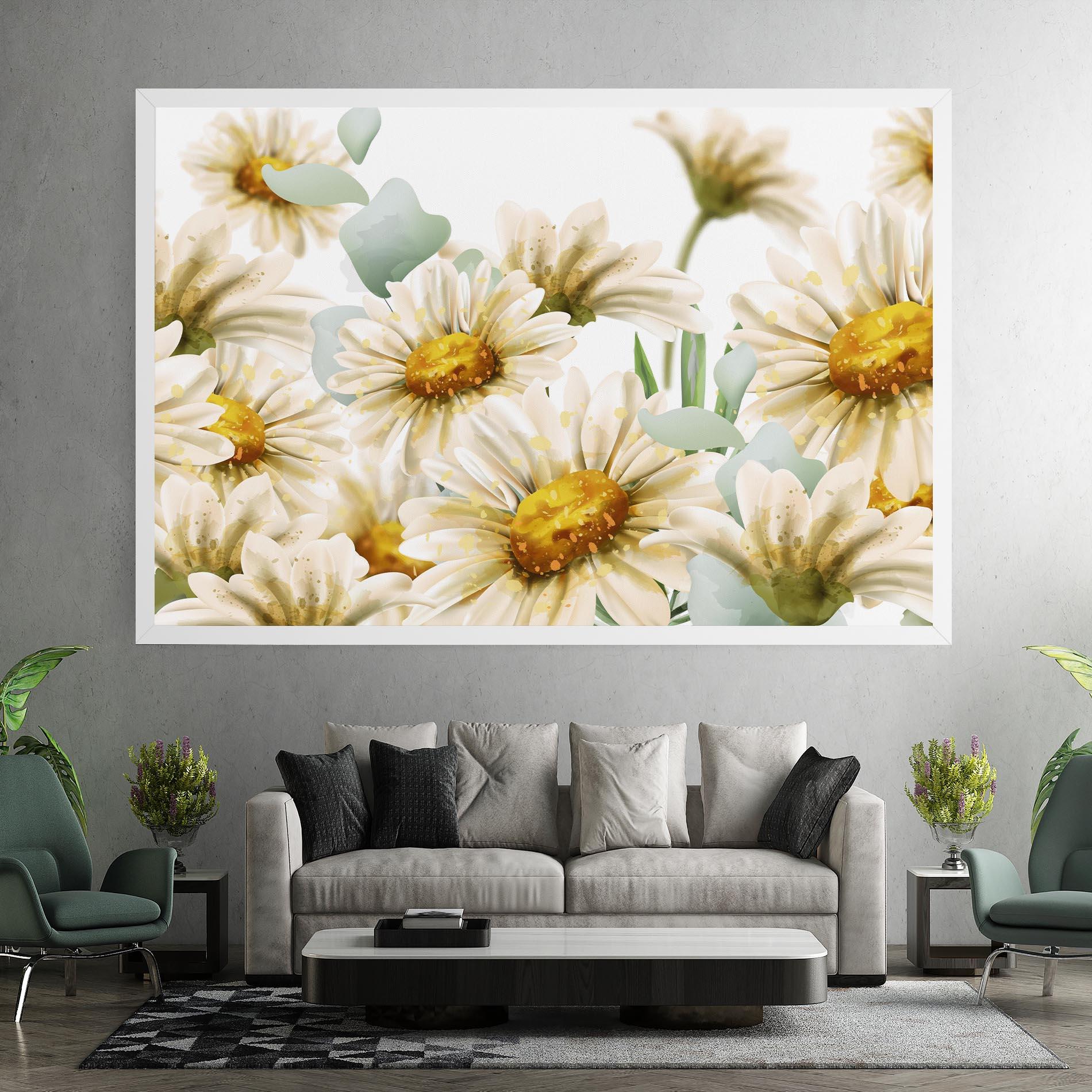 Obraz na Płótnie Beautiful Daisy Art mockup 7