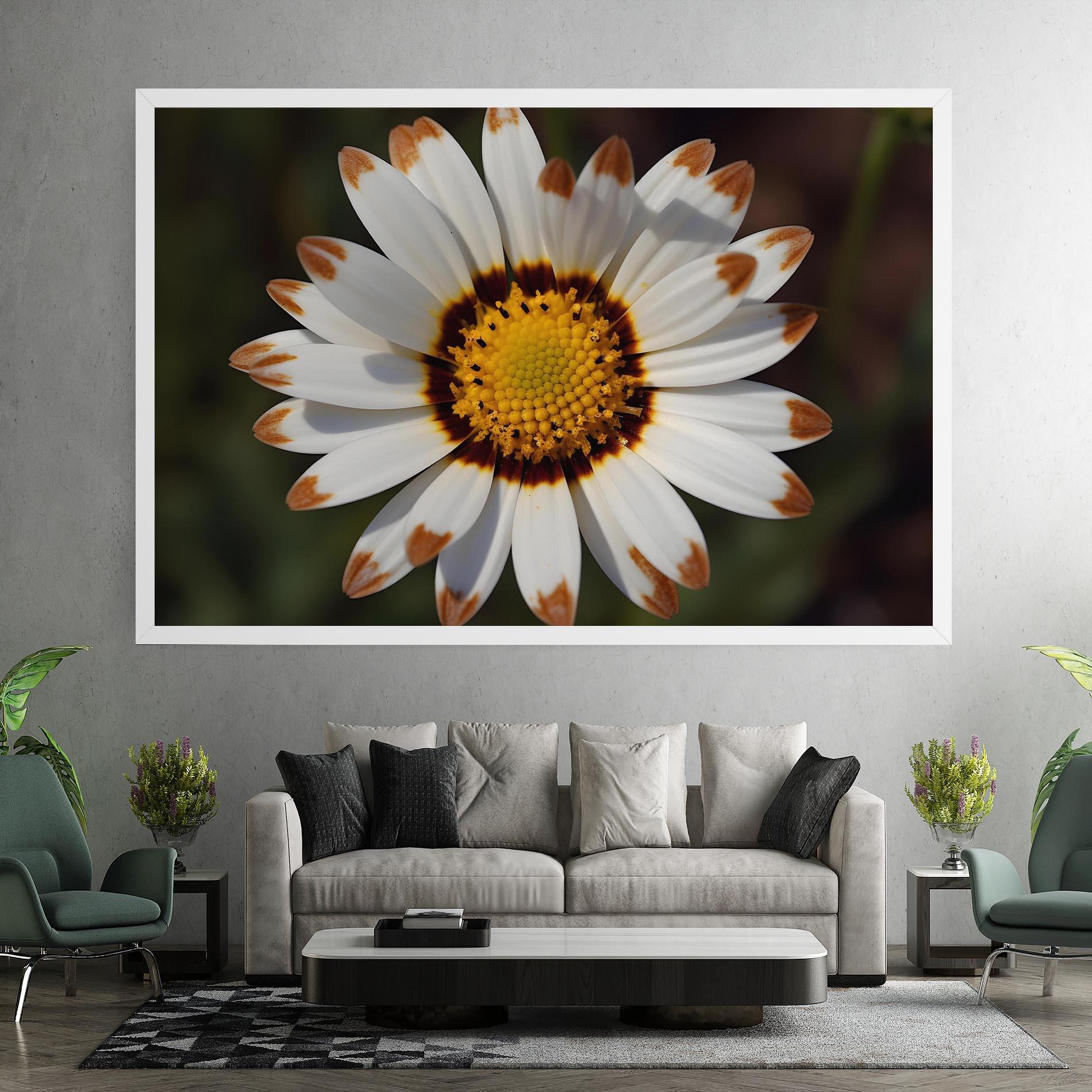 Obraz na Płótnie White Brown Daisy mockup 7