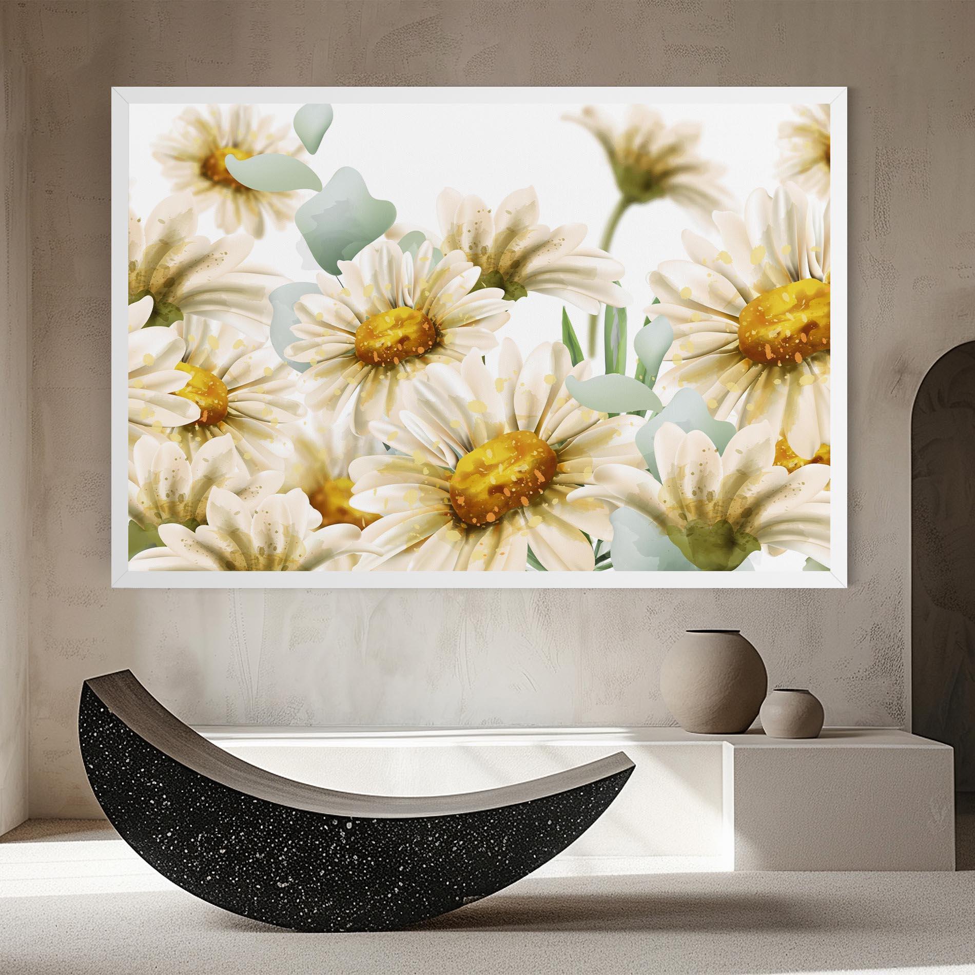 Obraz na Płótnie Beautiful Daisy Art mockup 8