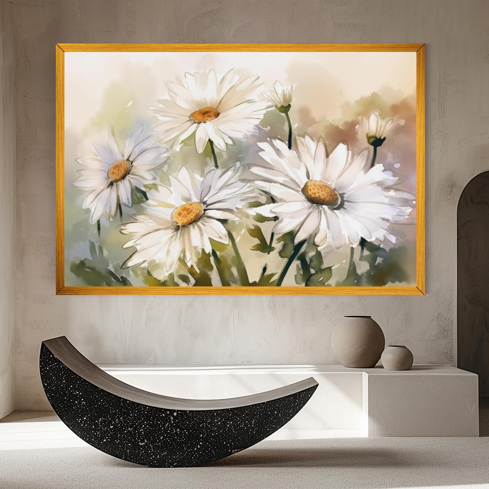 Obraz na Płótnie Daisy Painting mockup 8