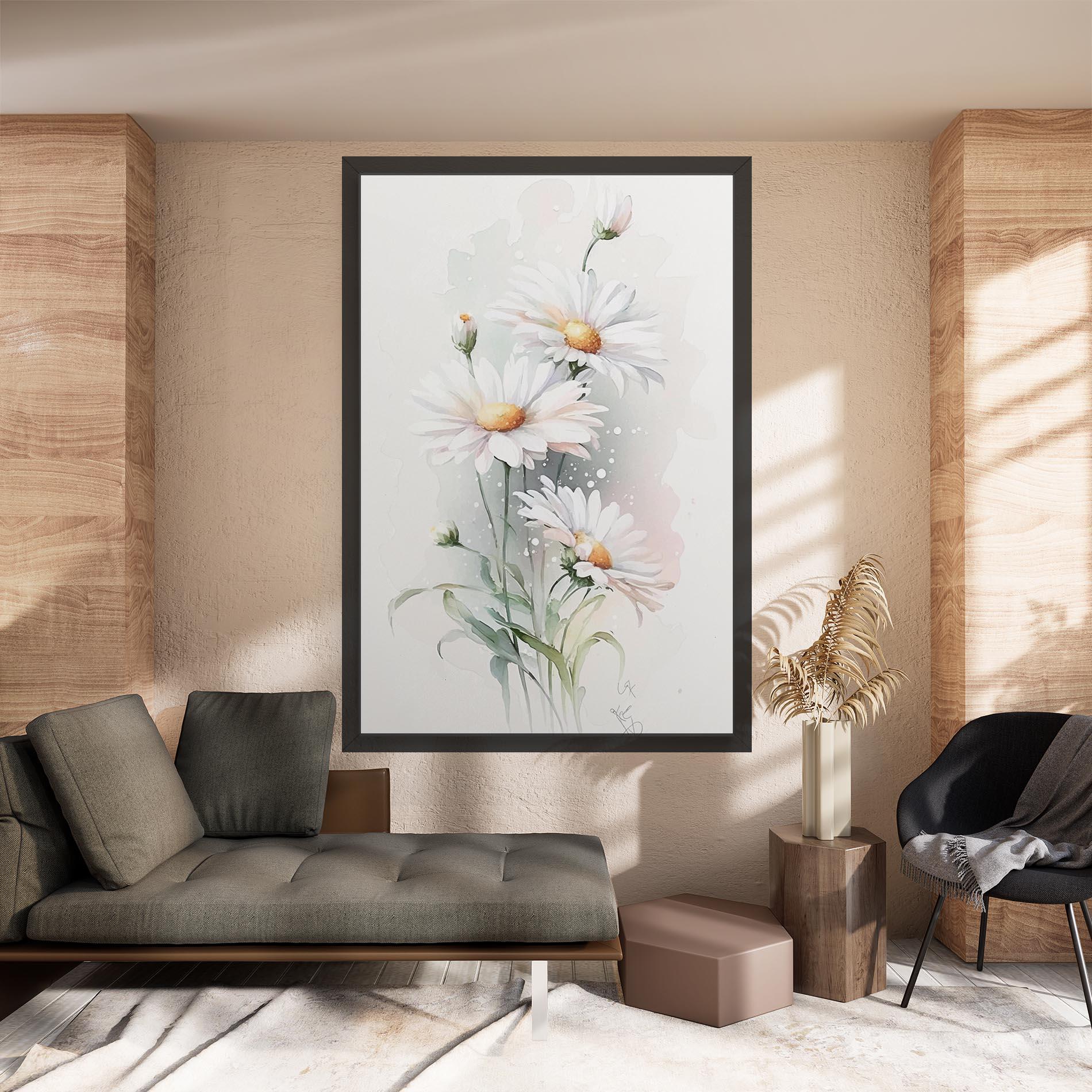 Obraz na Płótnie Dreamy White Daisy mockup 8