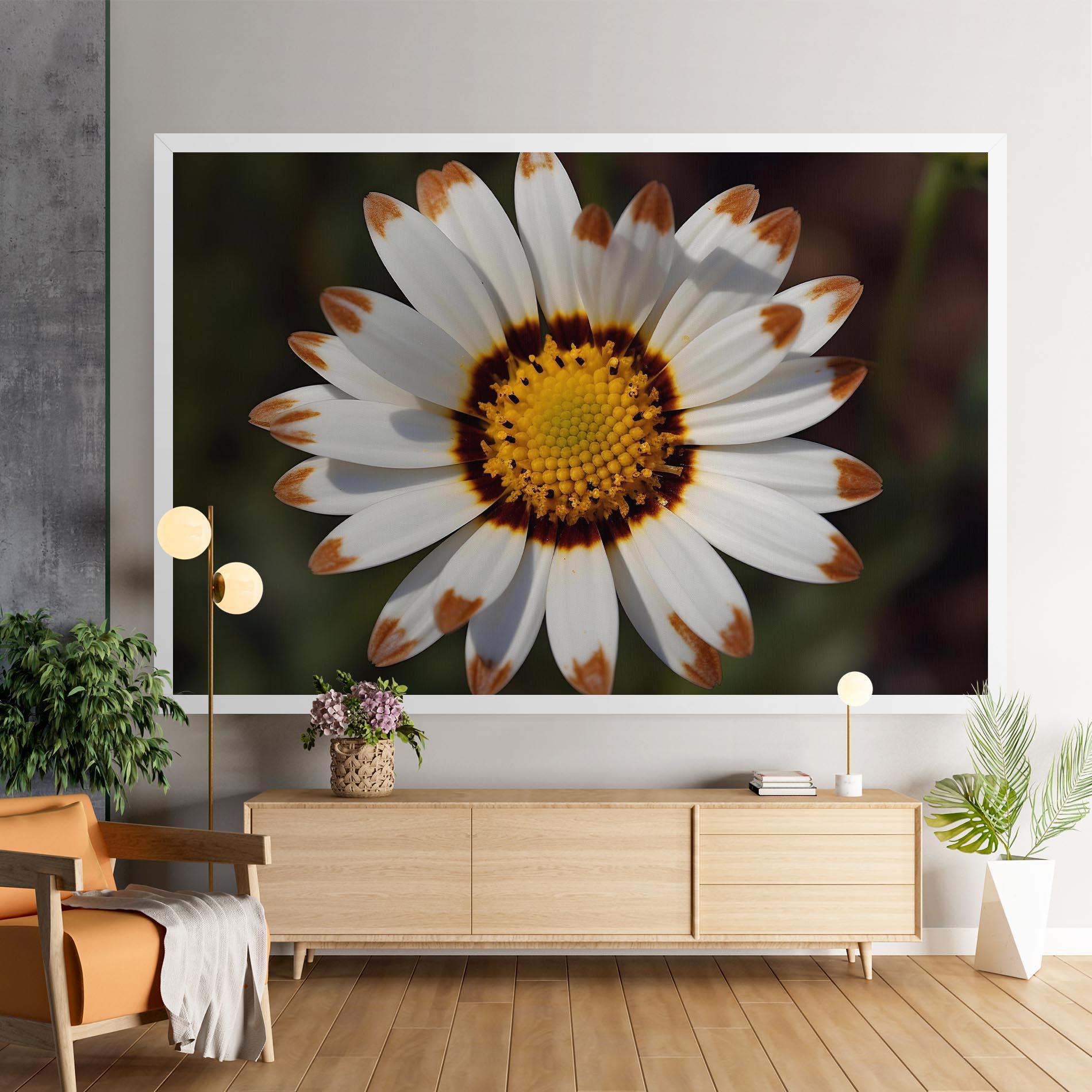 Obraz na Płótnie White Brown Daisy mockup 9