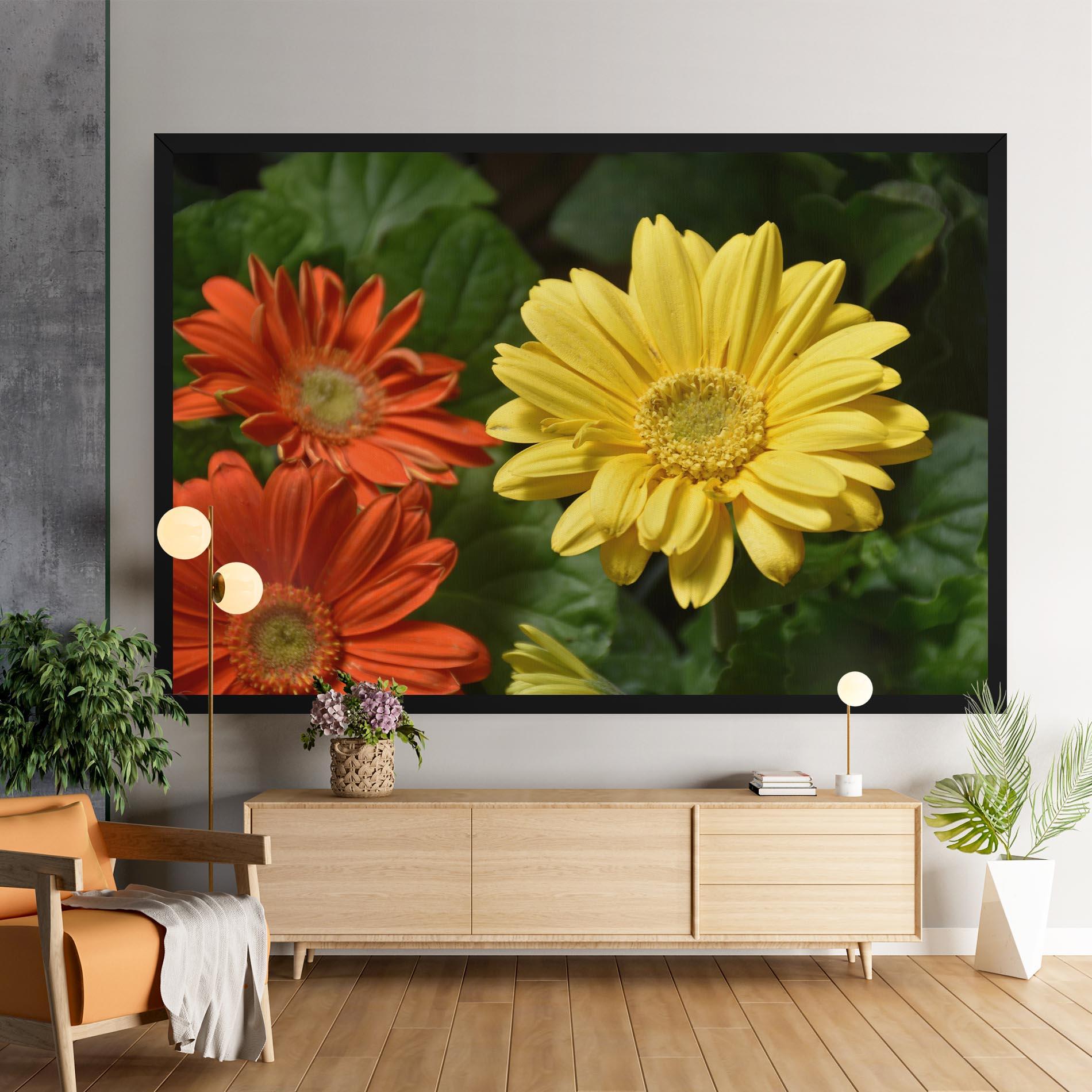 Obraz na Płótnie Orange Yellow Daisy mockup 9